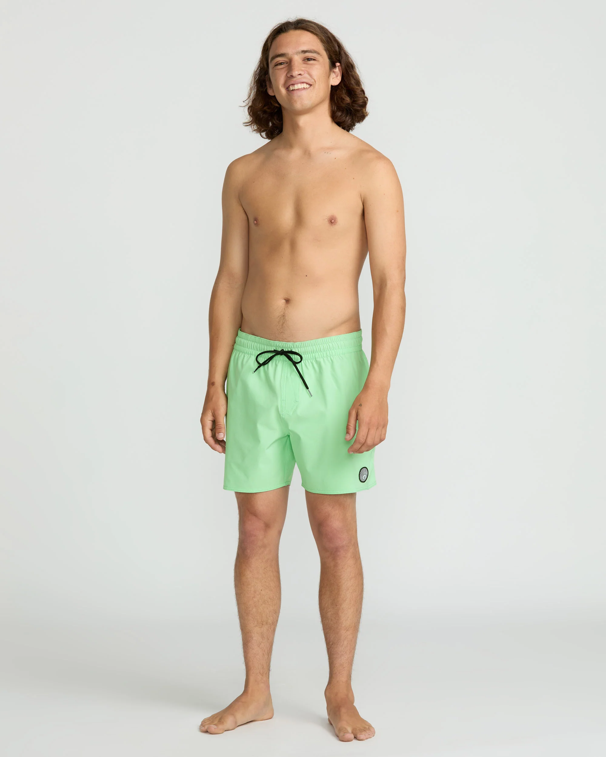 Lido Solid Trunk 16" Boardshort - Jade Cream - Image 3