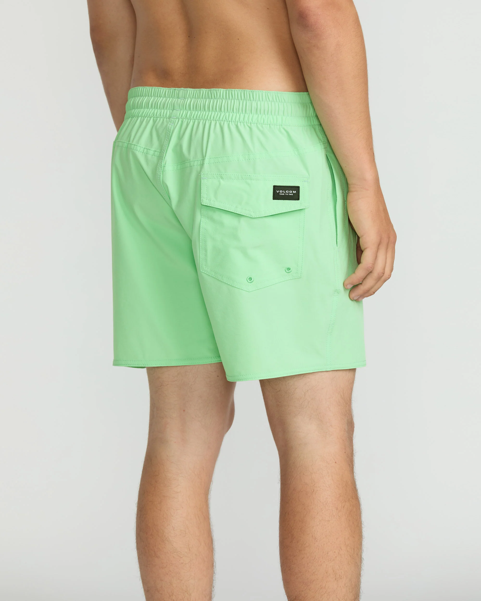 Lido Solid Trunk 16" Boardshort - Jade Cream - Image 4