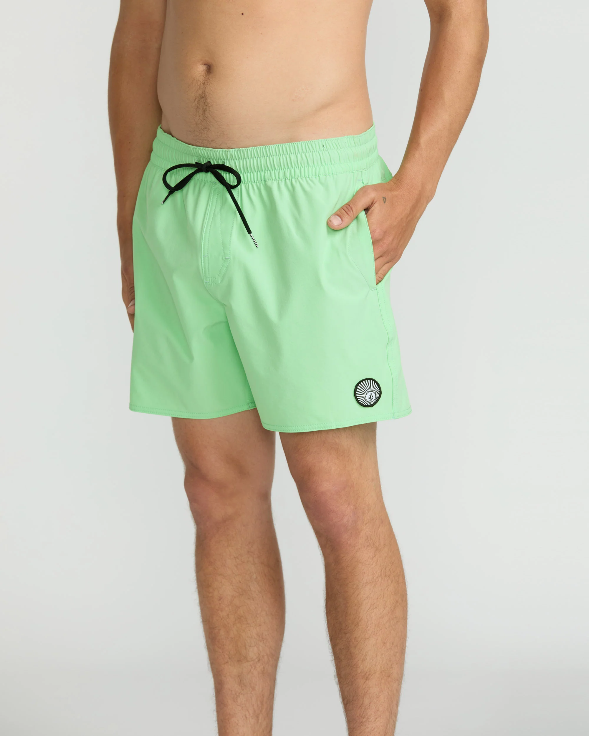 Lido Solid Trunk 16" Boardshort - Jade Cream - Image 6