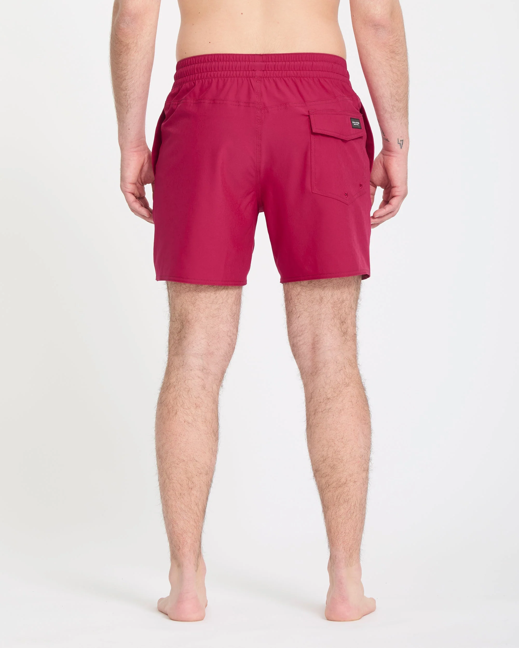 Lido Solid Trunk 16" Boardshort - Sangria - Image 2