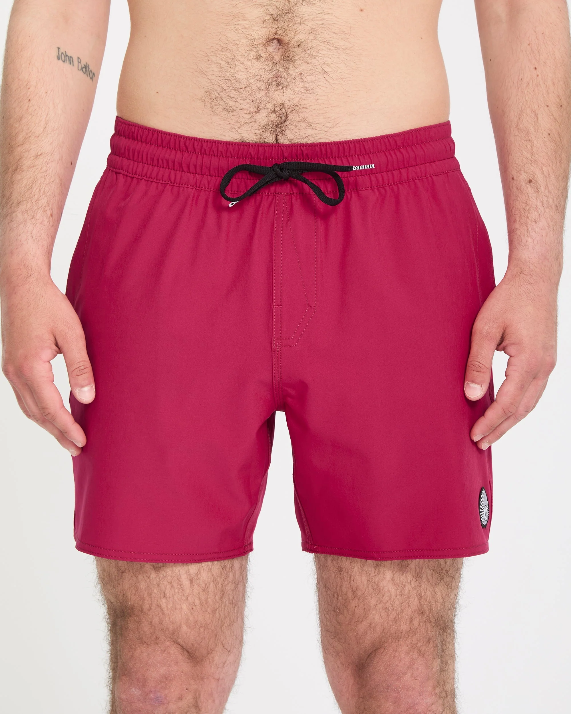 Lido Solid Trunk 16" Boardshort - Sangria - Image 3