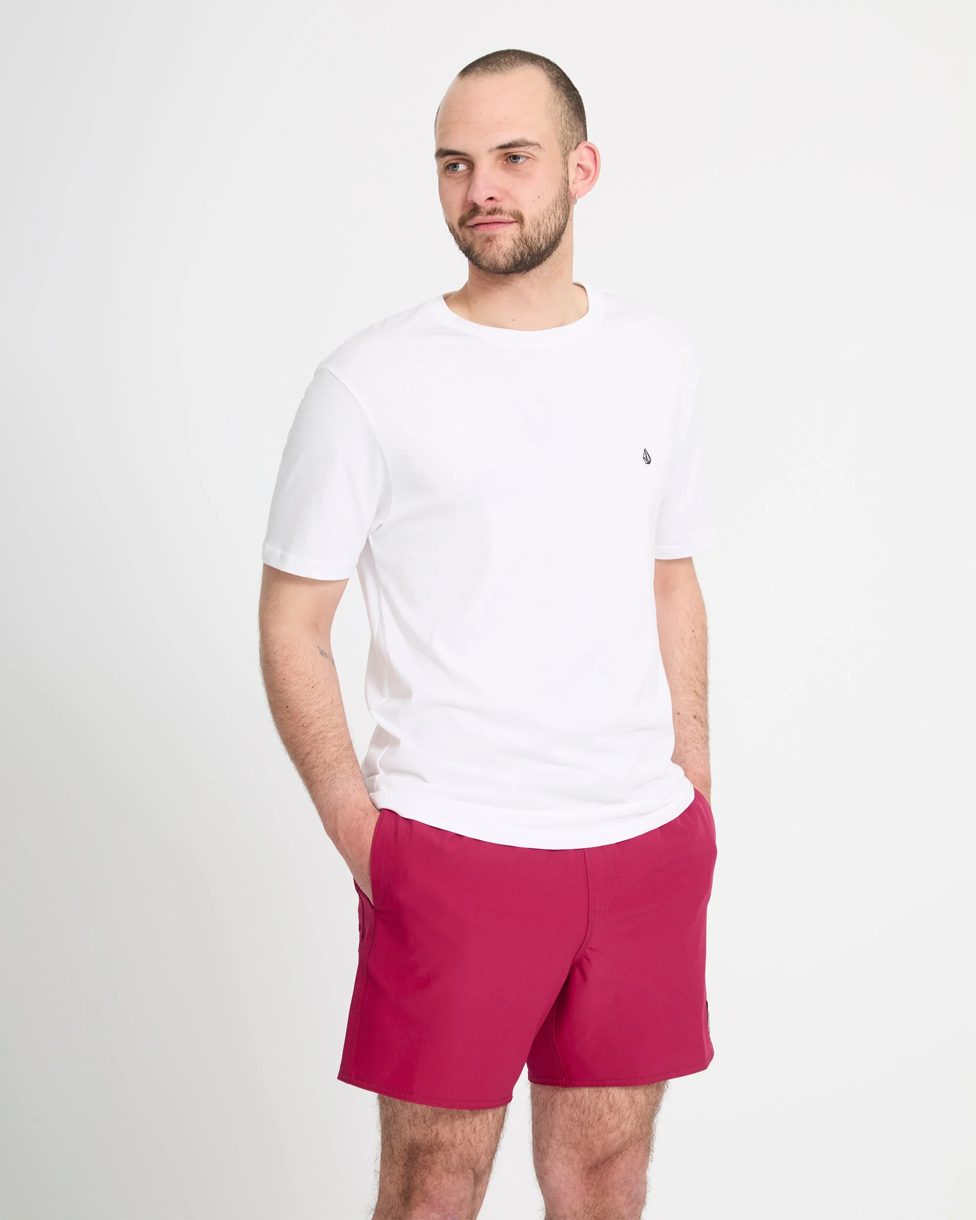 Lido Solid Trunk 16" Boardshort - Sangria - Image 7