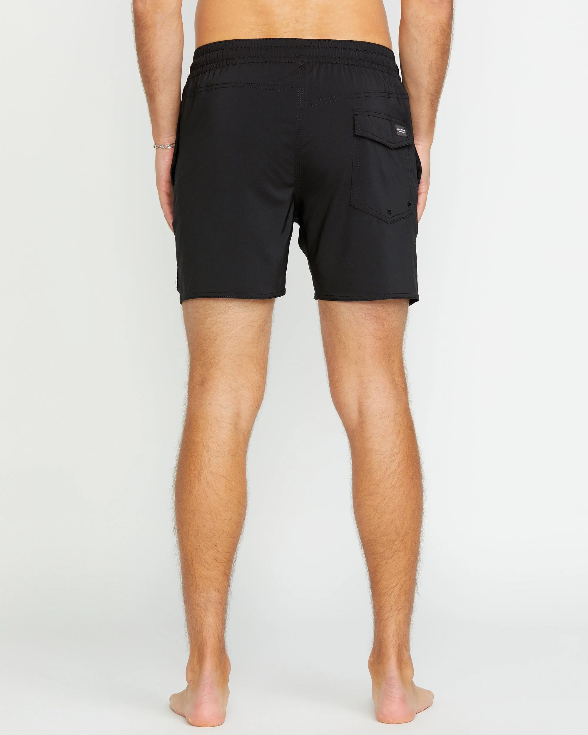 Lido Solid Trunk 16" Boardshort - Black - Image 2
