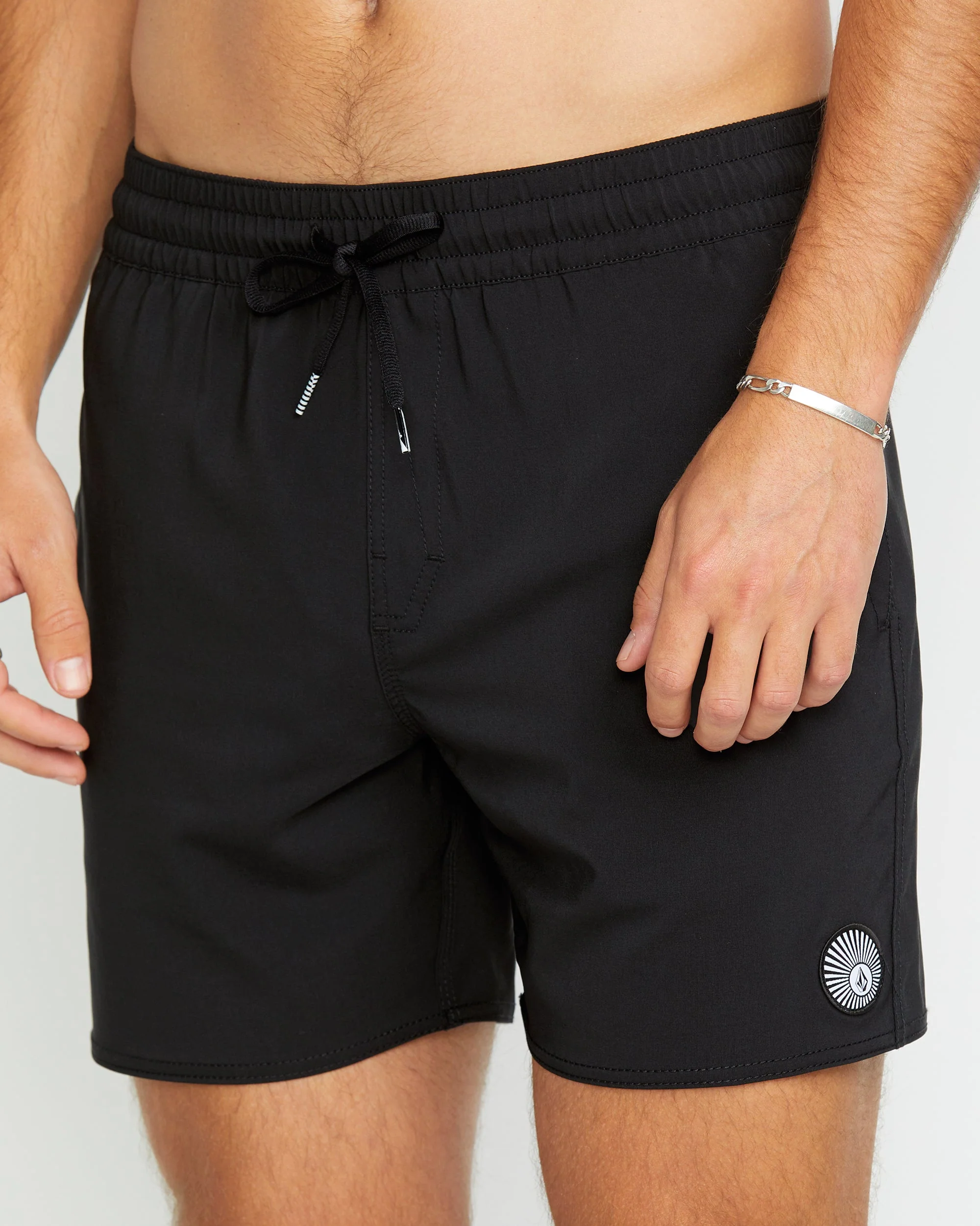 Lido Solid Trunk 16" Boardshort - Black - Image 3