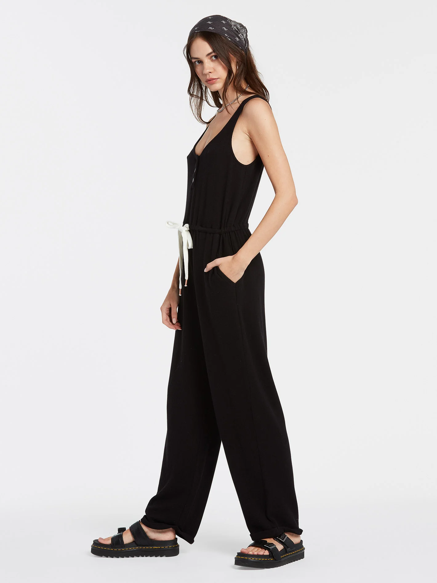 Lil Fleece Romper - BLACK - Image 3