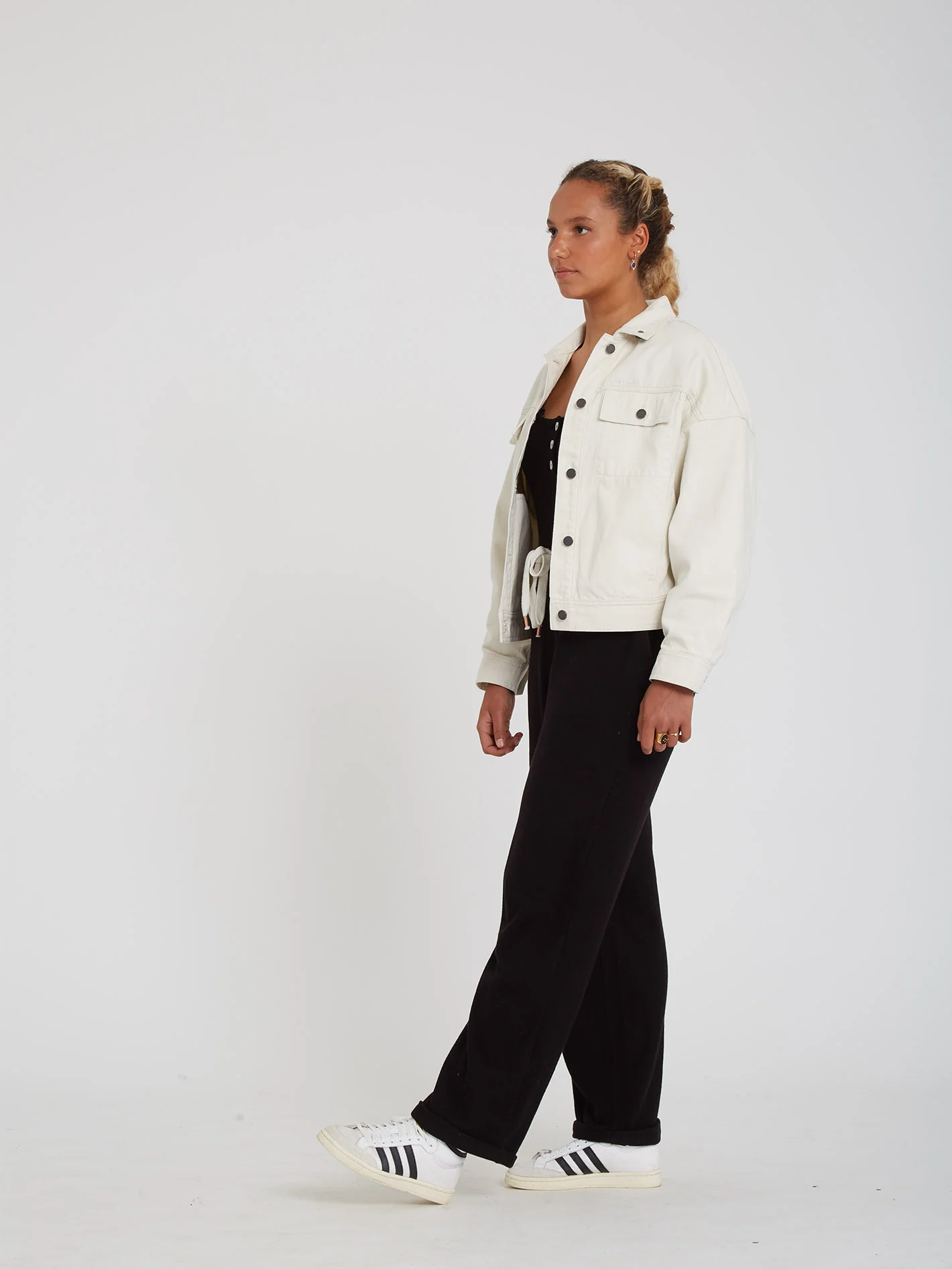 Lil Fleece Romper - BLACK - Image 5