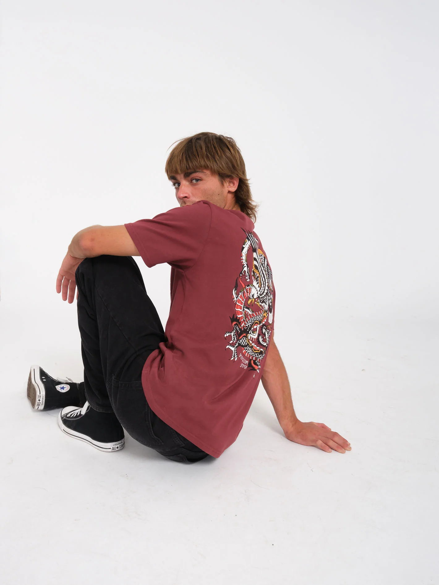 Lintell Classic T-Shirt - Merlot - Image 6