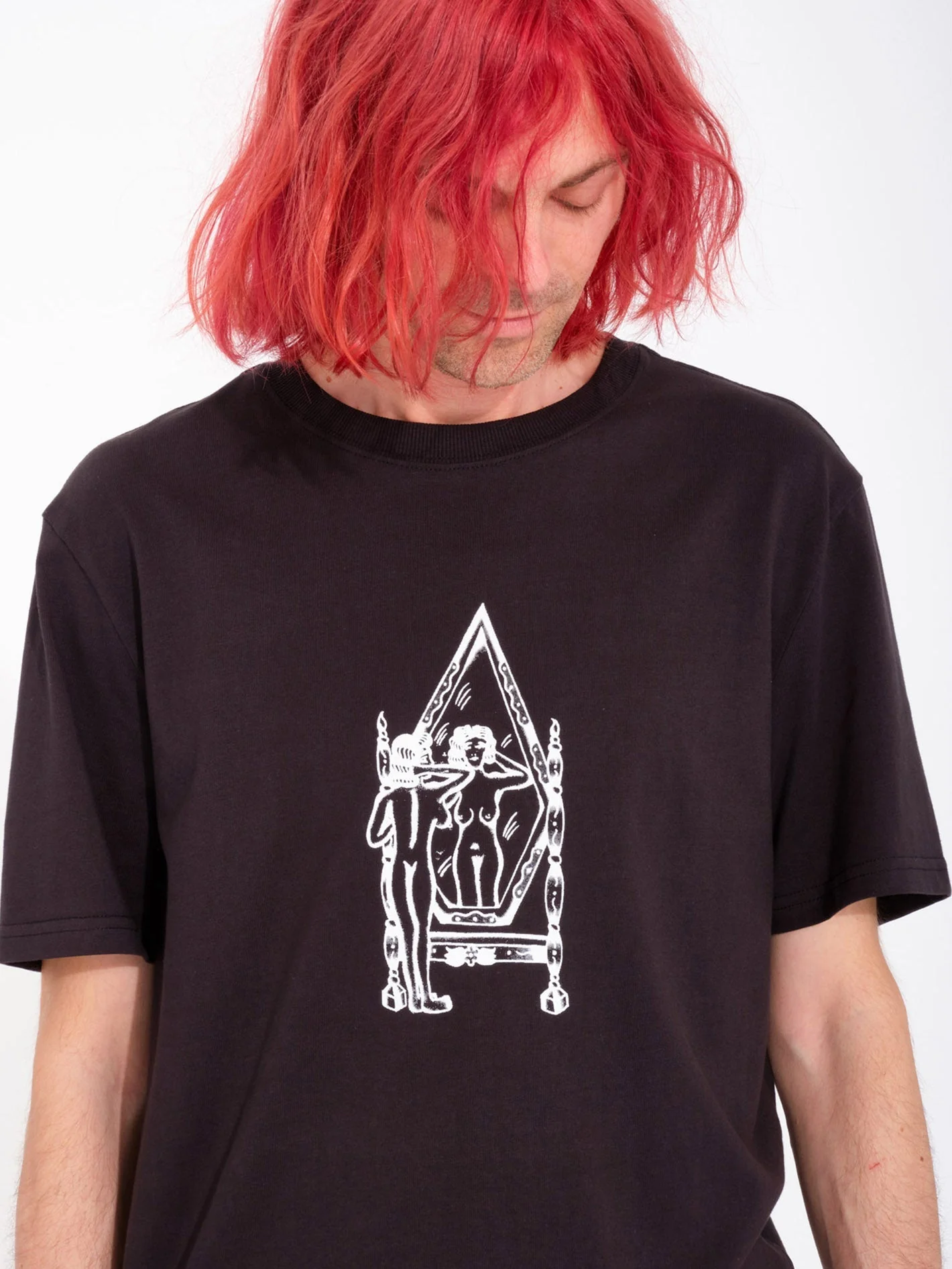 Lintell Mirror T-shirt - BLACK - Image 3