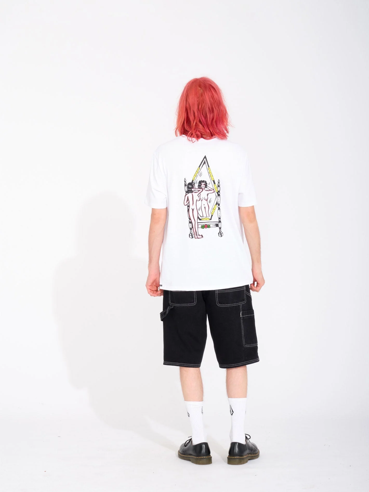 Lintell Mirror T-shirt - WHITE - Image 5