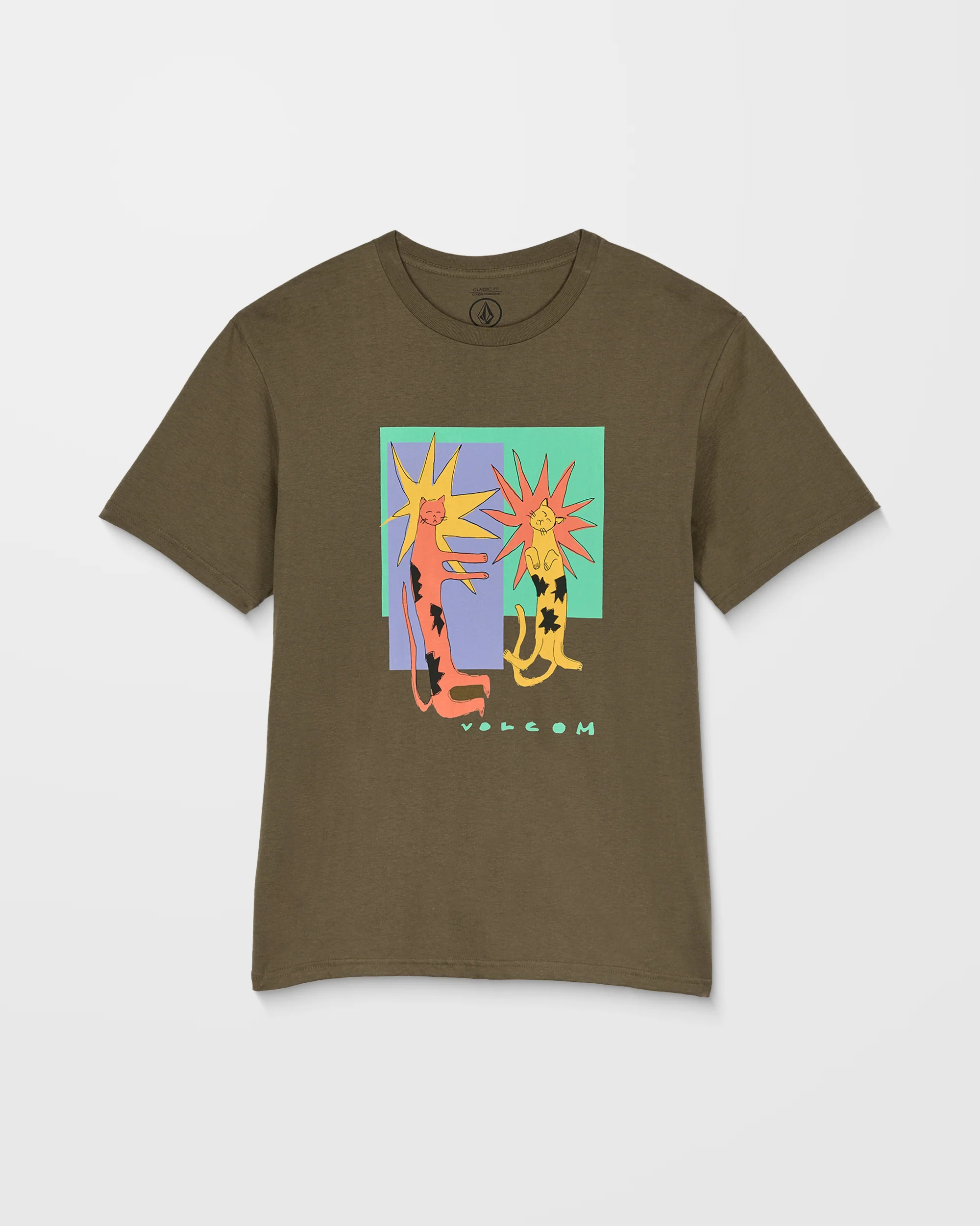 Longo Cats T-Shirt - Sage Leaf - Image 8