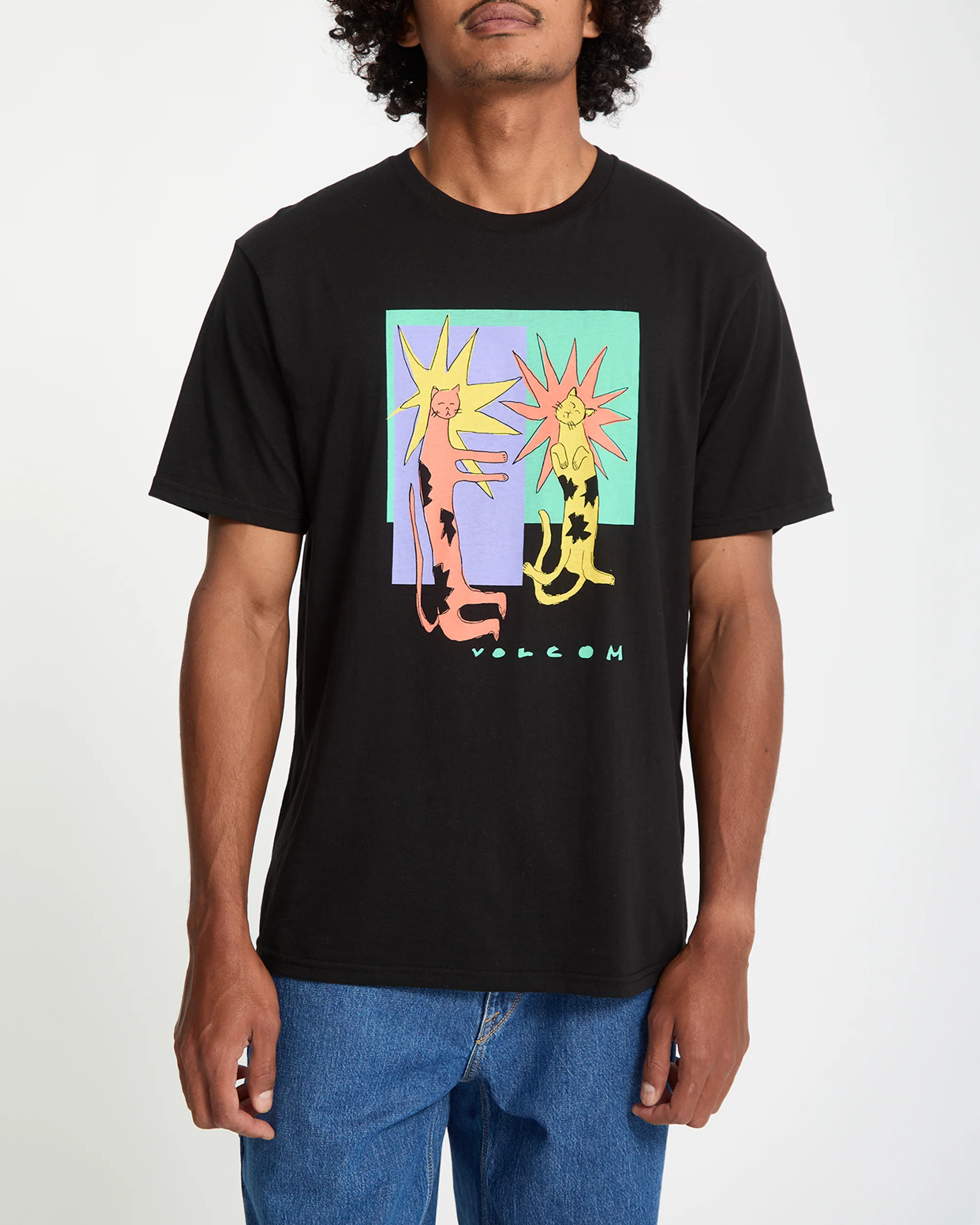 Longo Cats T-Shirt - Black - Image 5