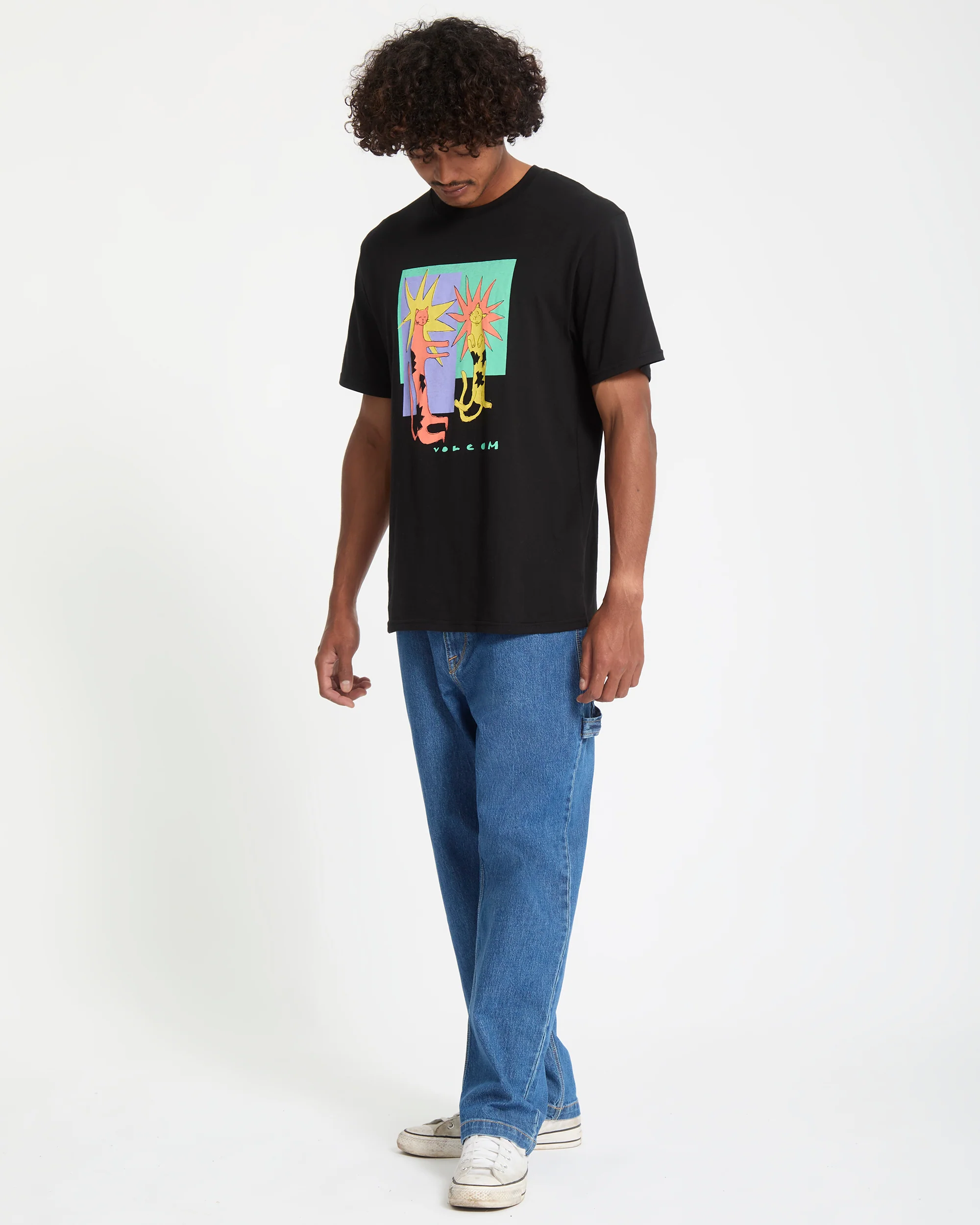Longo Cats T-Shirt - Black - Image 7