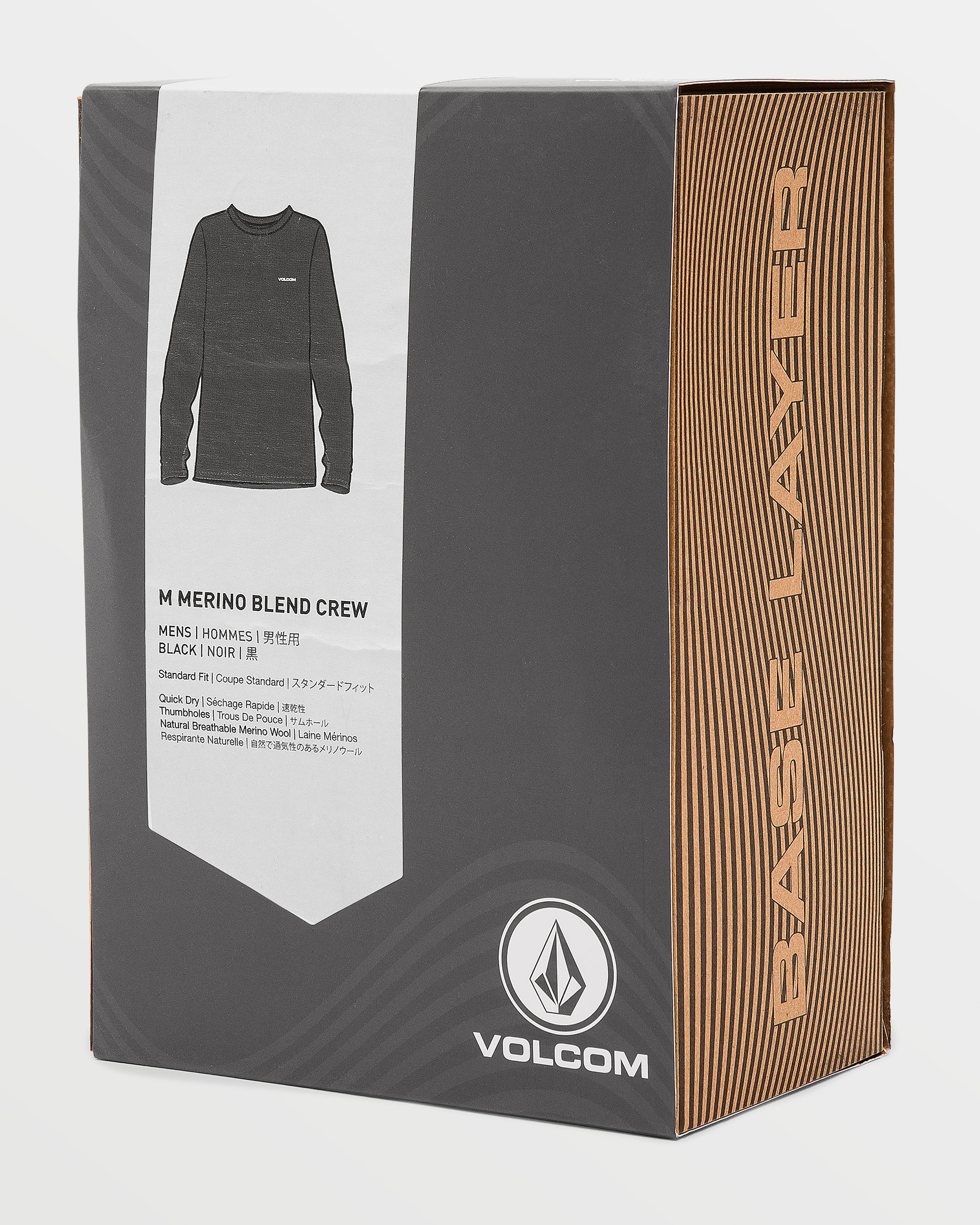 M Merino Blend Base Layer Top - Black - Image 3
