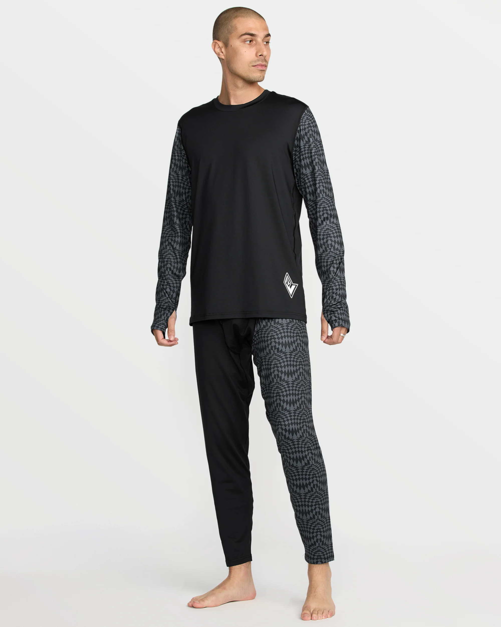 M V-Science Base Layer Top - Black/Charcoal - Image 3