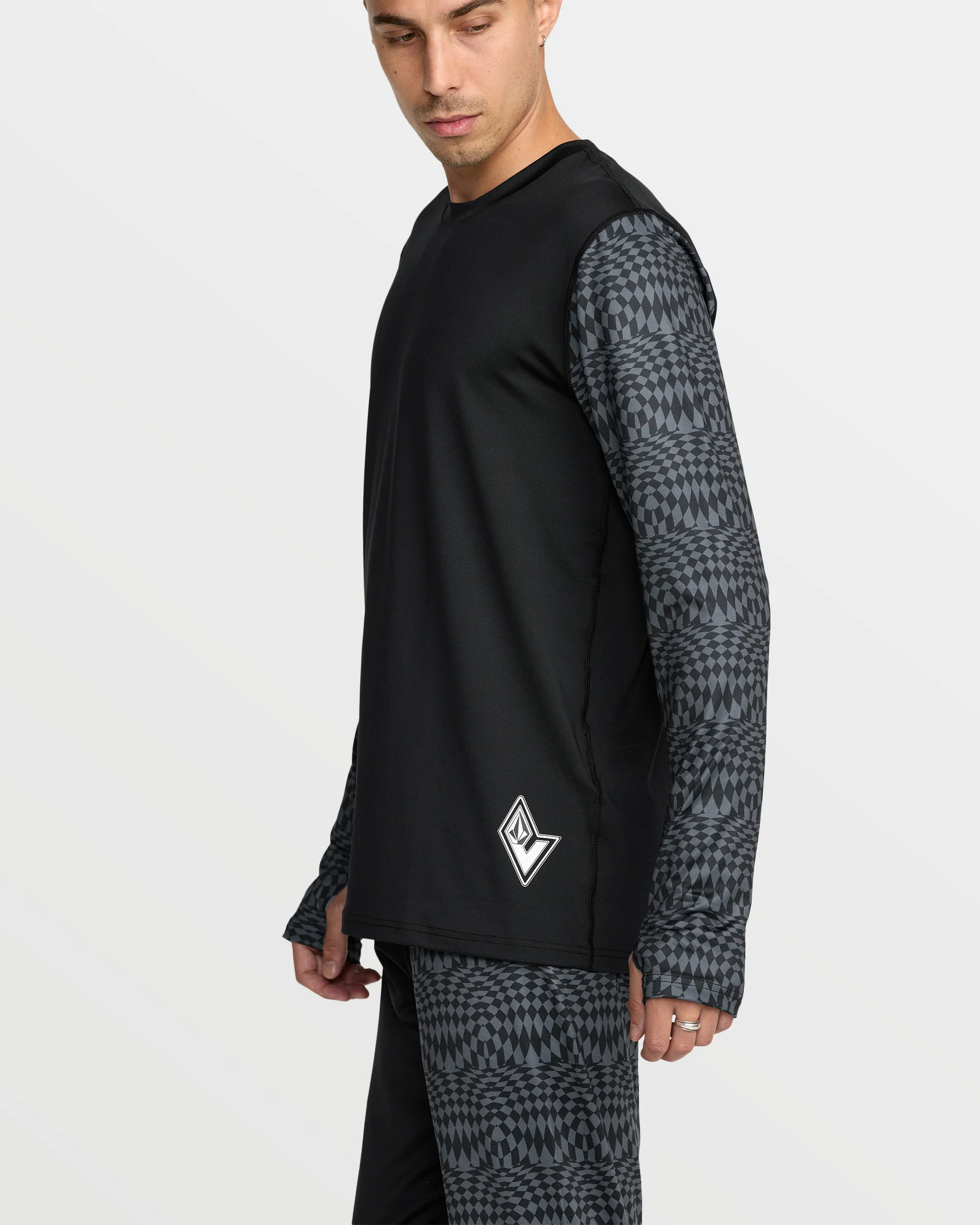 M V-Science Base Layer Top - Black/Charcoal - Image 5