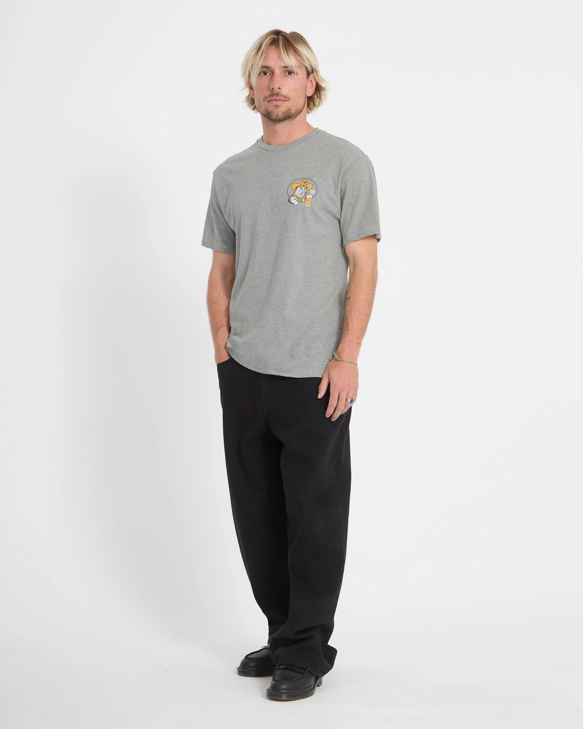 Meowdy T-Shirt - Heather Grey - Image 7