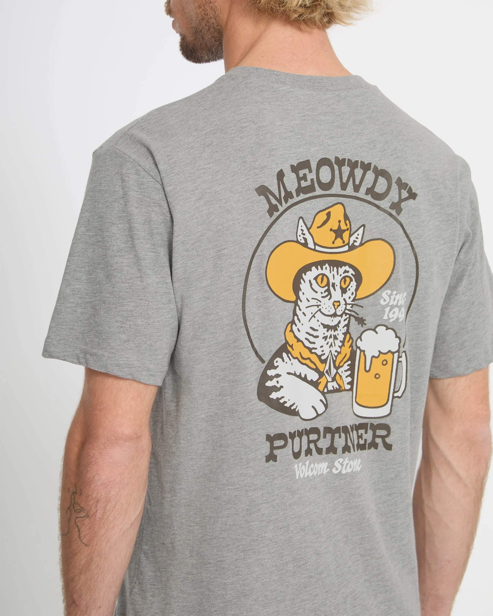 Meowdy T-Shirt - Heather Grey - Image 8