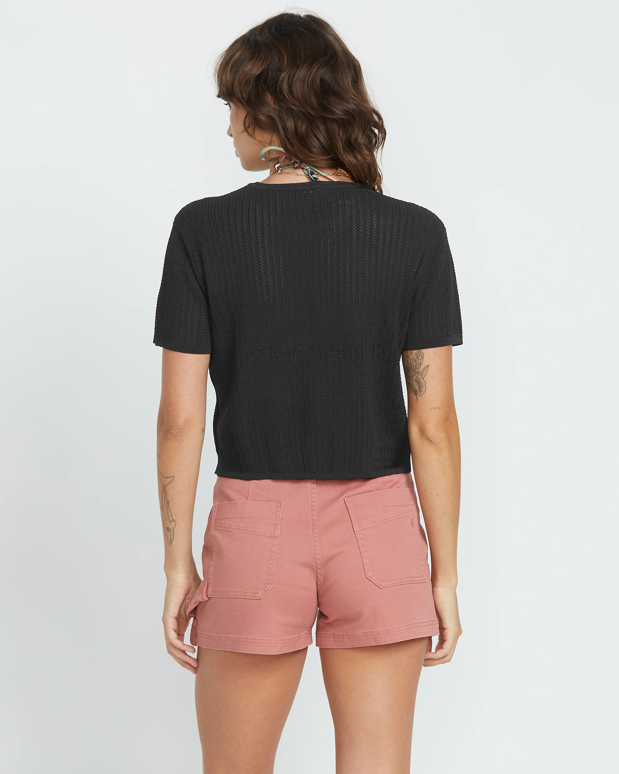Meshy Beach T-Shirt - Black - Image 2