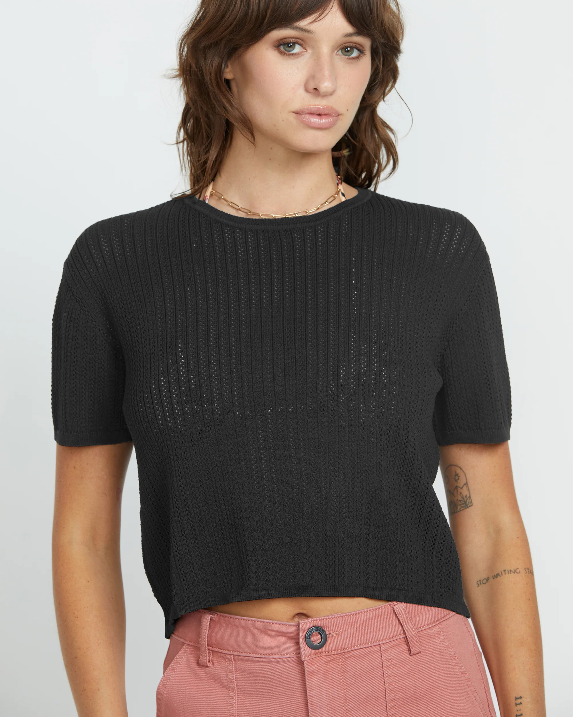 Meshy Beach T-Shirt - Black - Image 3