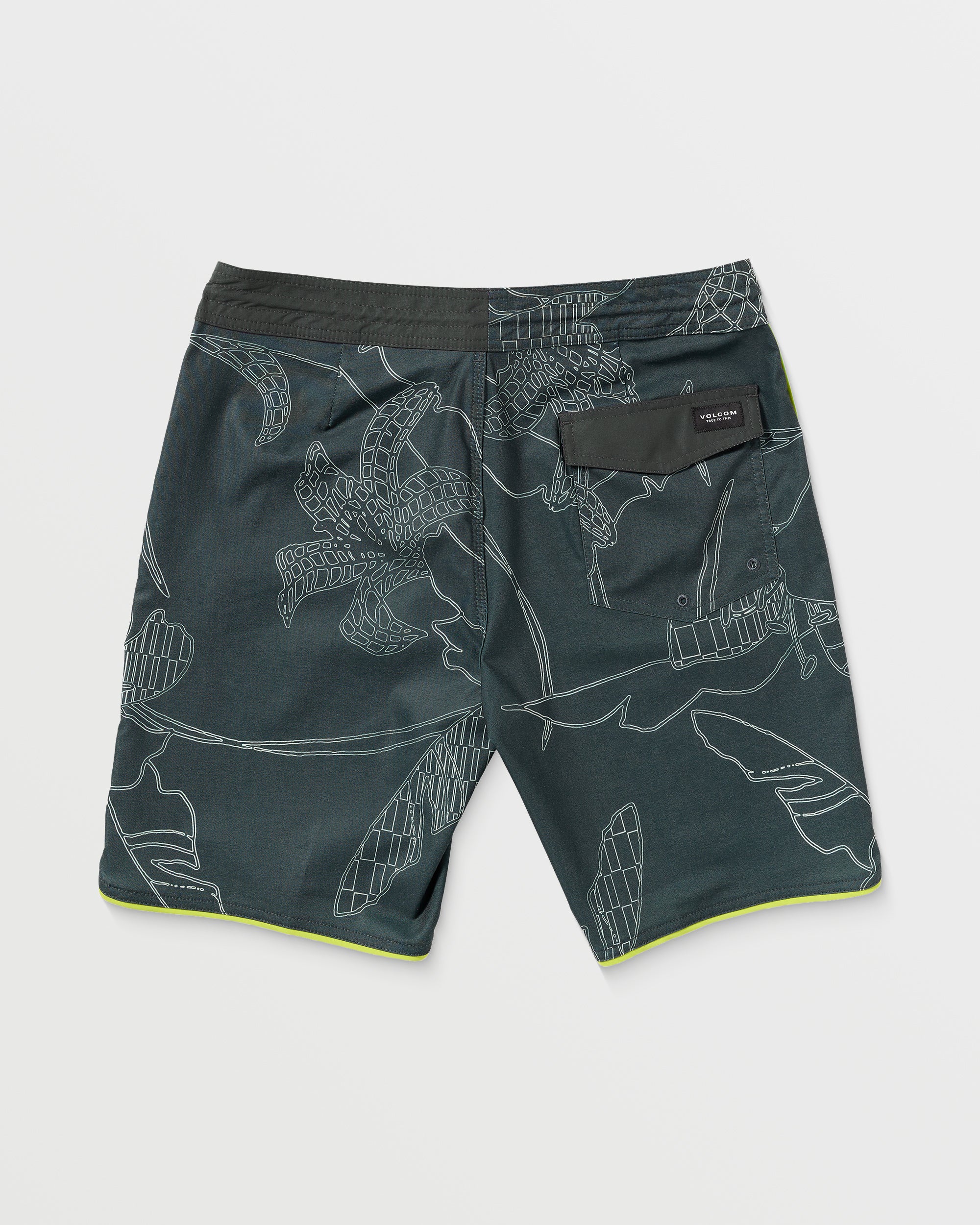 Mister Fib Scallop Stoney 19" Boardshort - STEALTH - Image 8