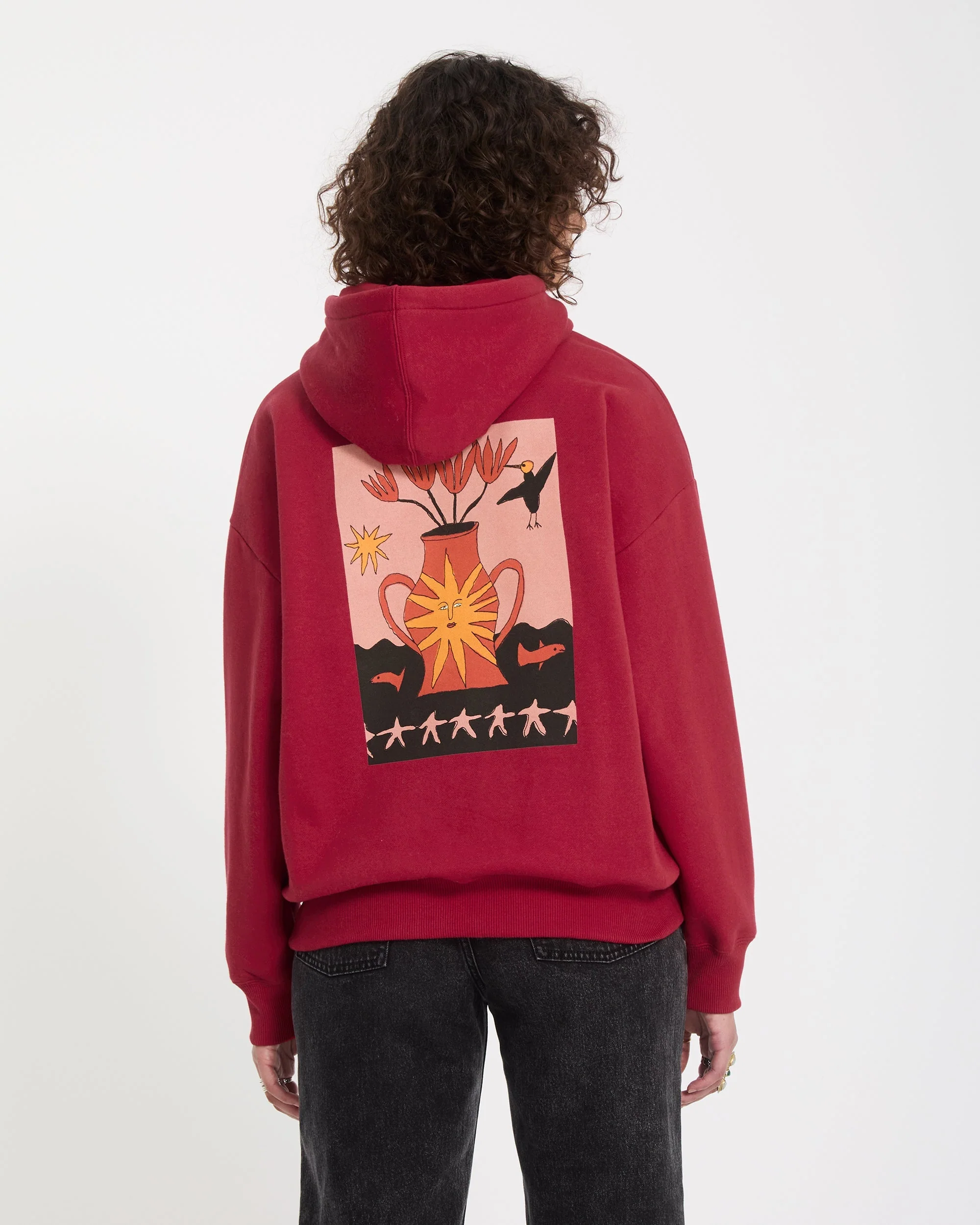 Moove On Hoodie - Deep Red - Image 2