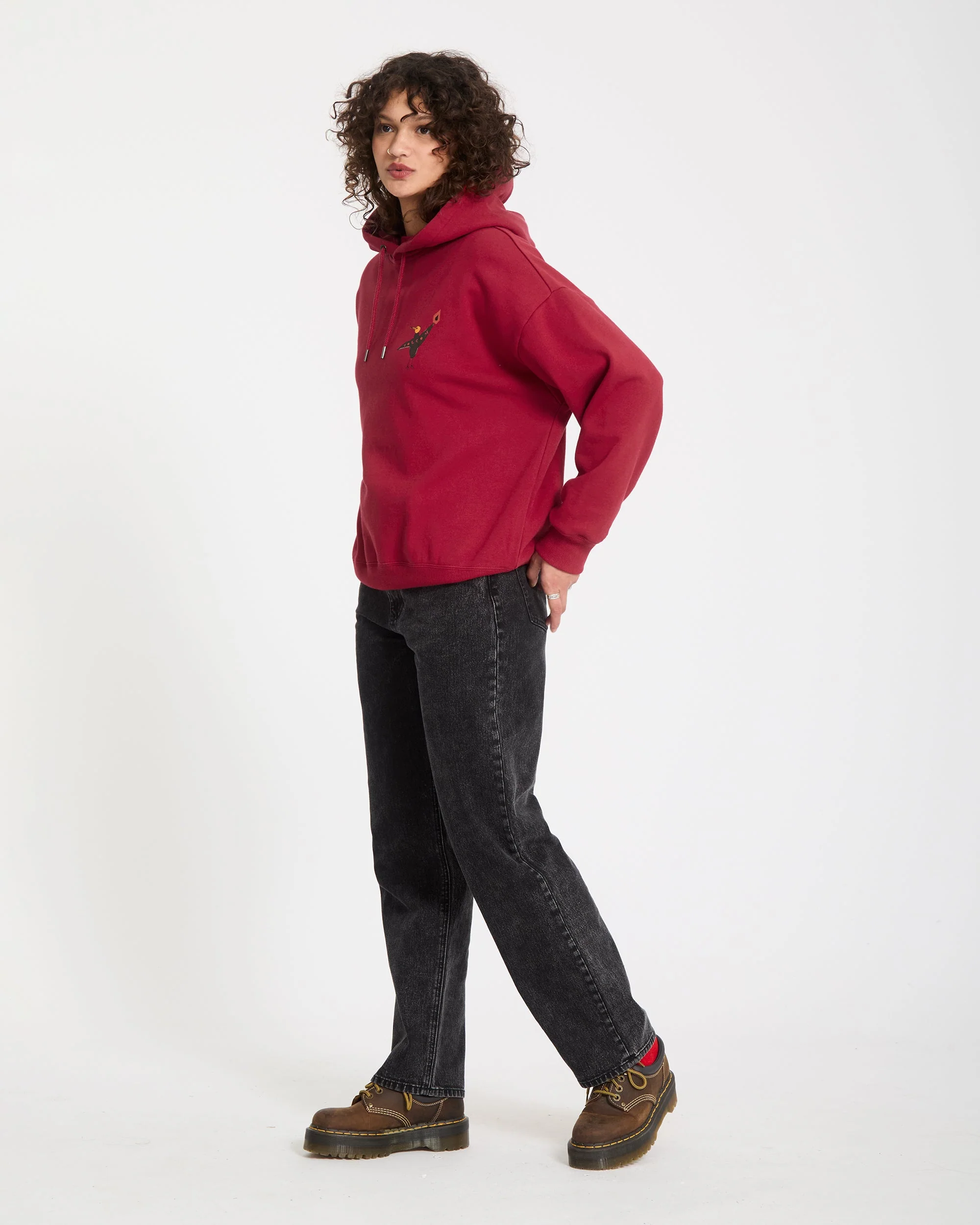 Moove On Hoodie - Deep Red - Image 5