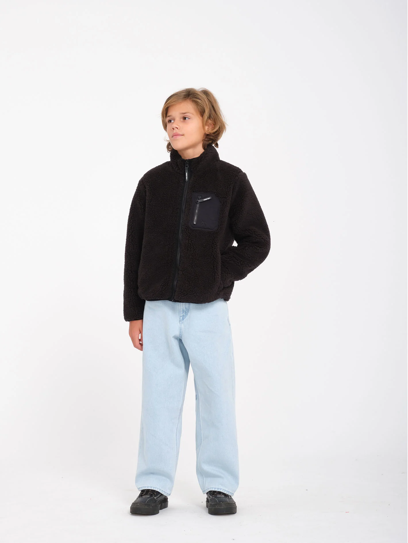 Muzzer Fuzzar Zip Sweatshirt- Black - (KIDS) - Image 3