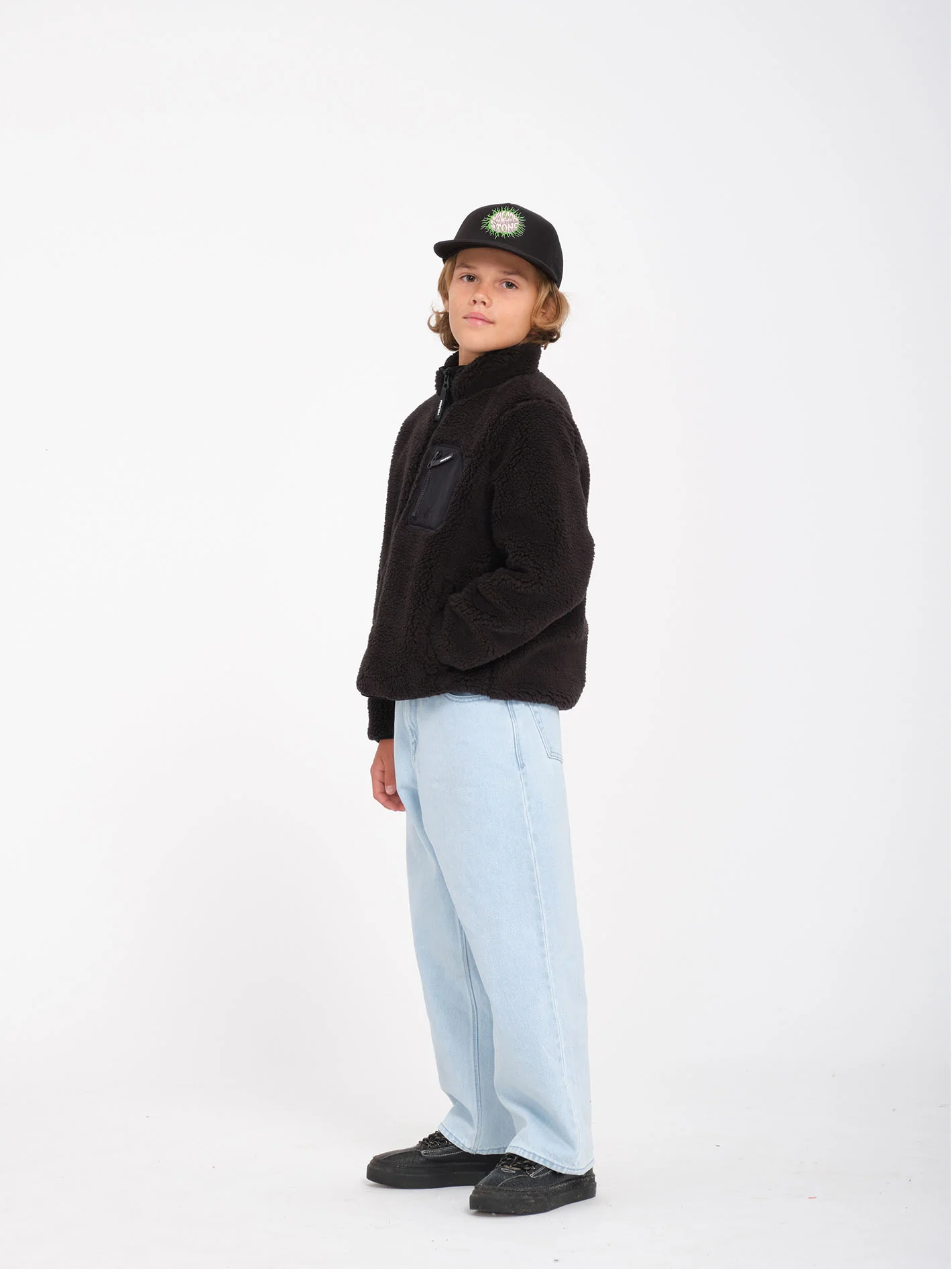Muzzer Fuzzar Zip Sweatshirt- Black - (KIDS) - Image 4