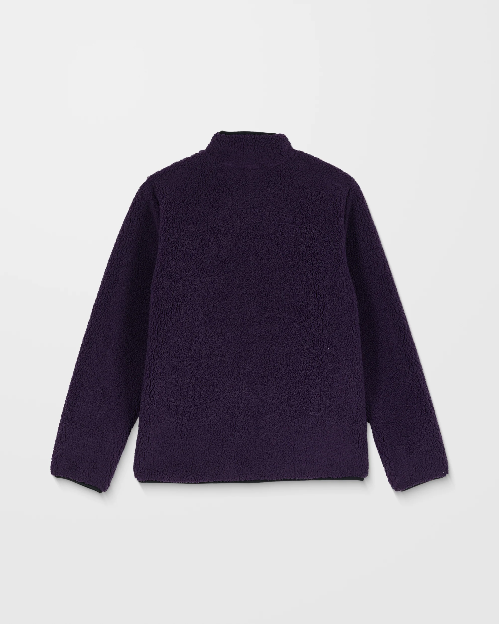 Muzzer Fuzzar Zip Sherpa Sweatshirt - Dark Purple - Image 10