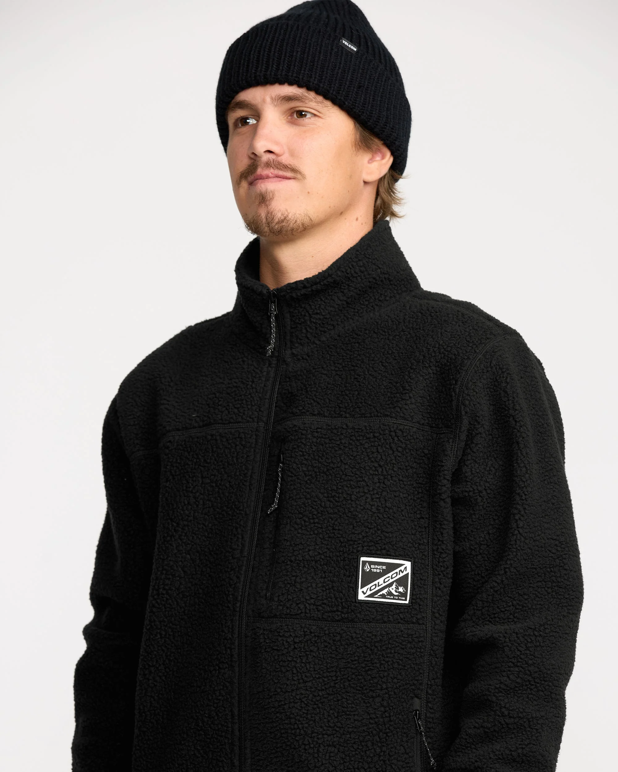 Nelson Sherpa Full Zip Jacket - Black - Image 6