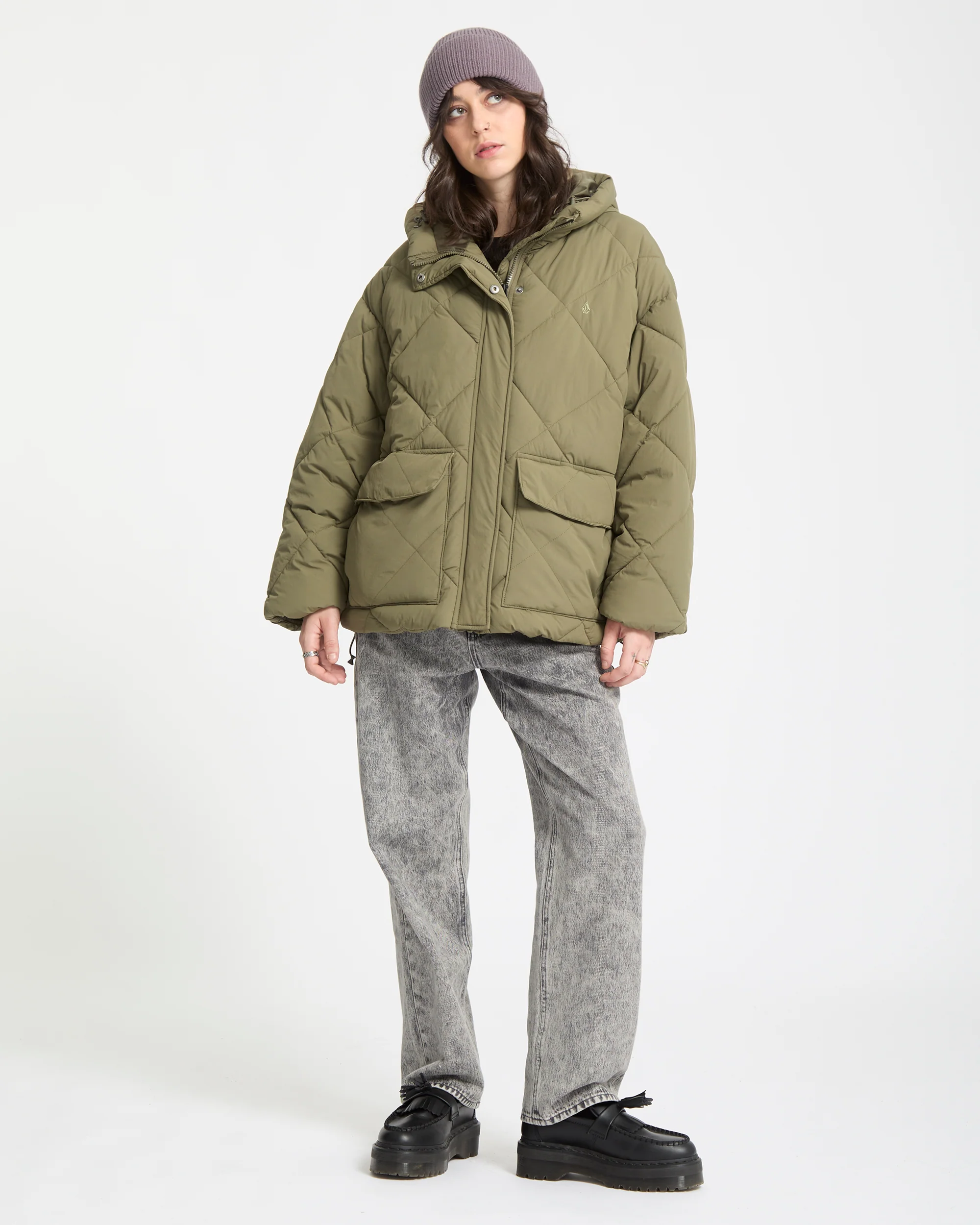 Out Of Boxy Puff Jacket - Wintermoss - Image 4