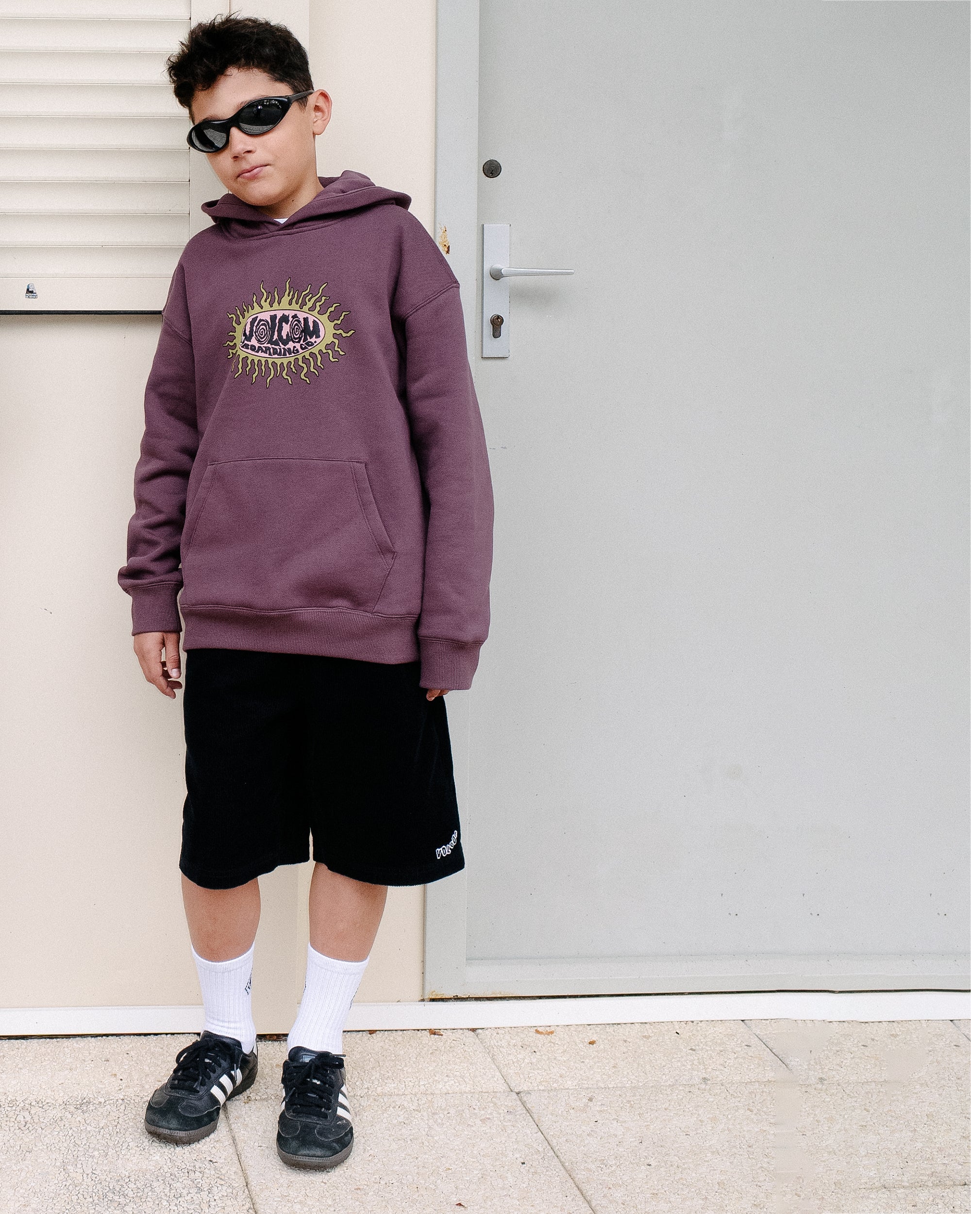 Outer Spaced Elasticated Waist Corduroy Short - Black - (KIDS) - Image 4