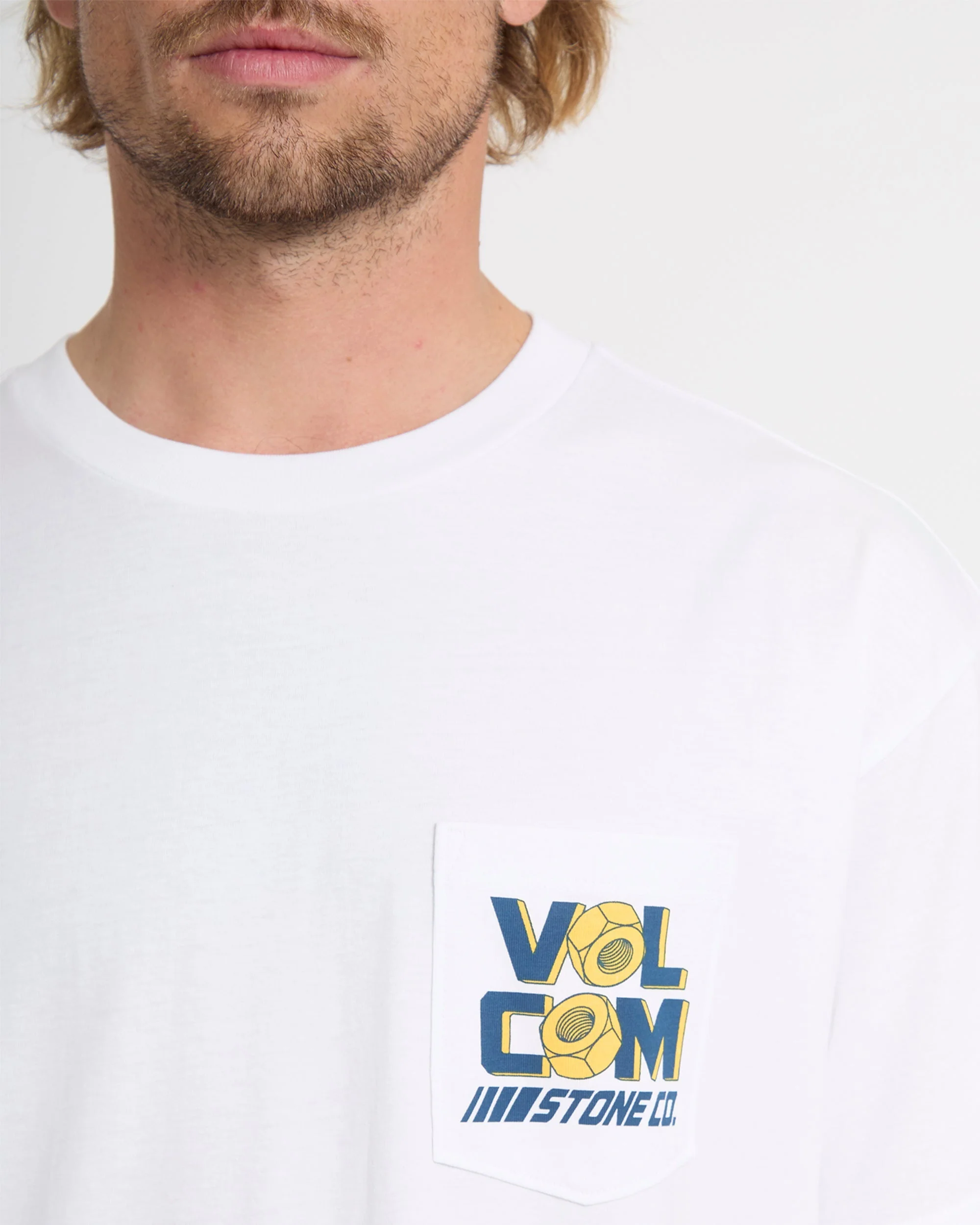 Parted Out Pocket T-Shirt - White - Image 4