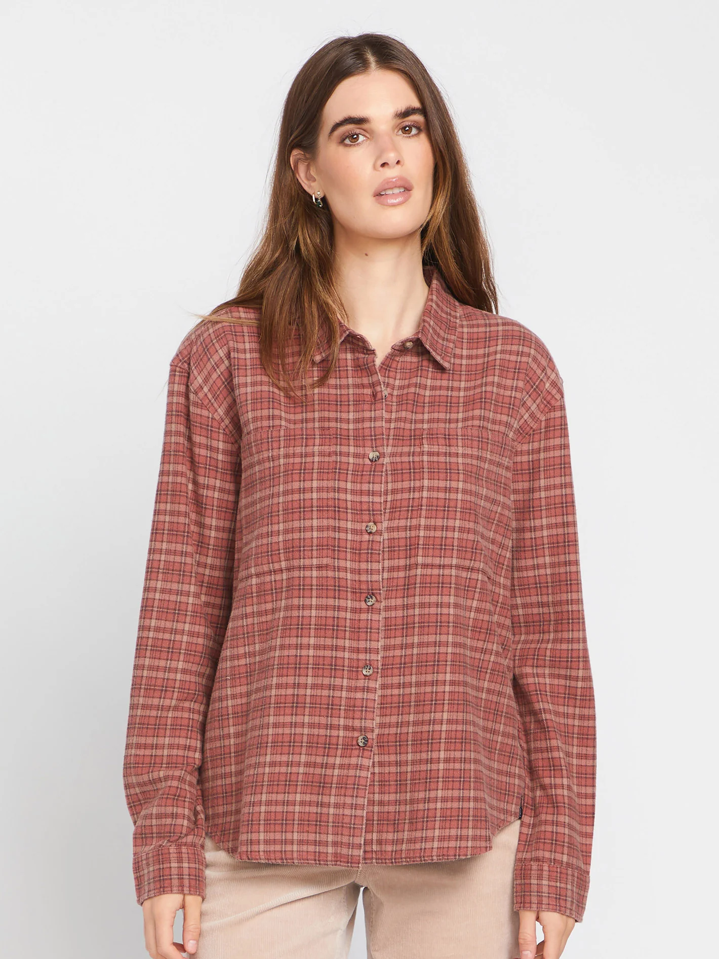 Plaid To Meet U Shirt - Chestnut Brown - Image 2