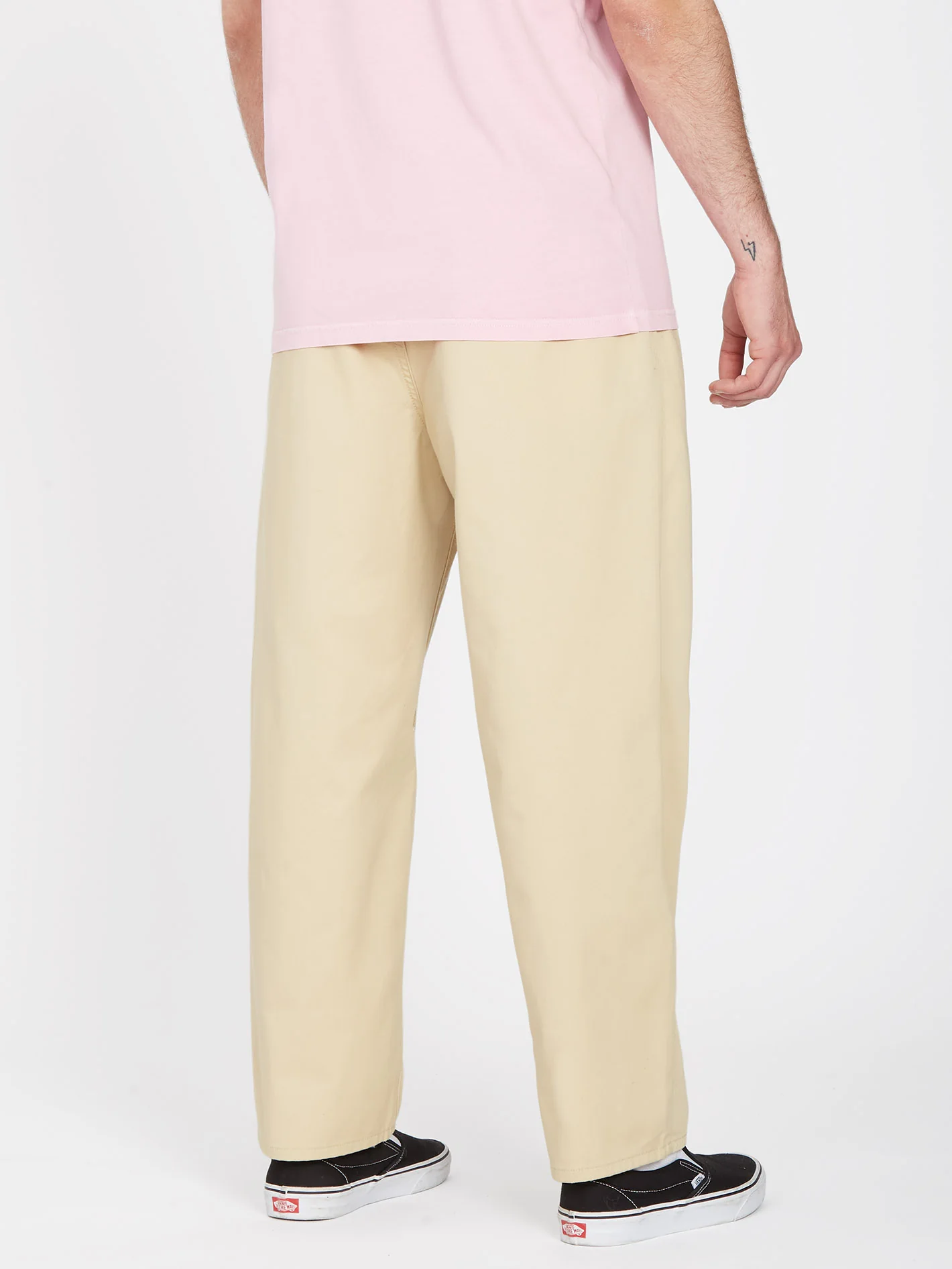 Pleated Chino Trousers - ALMOND - Image 2