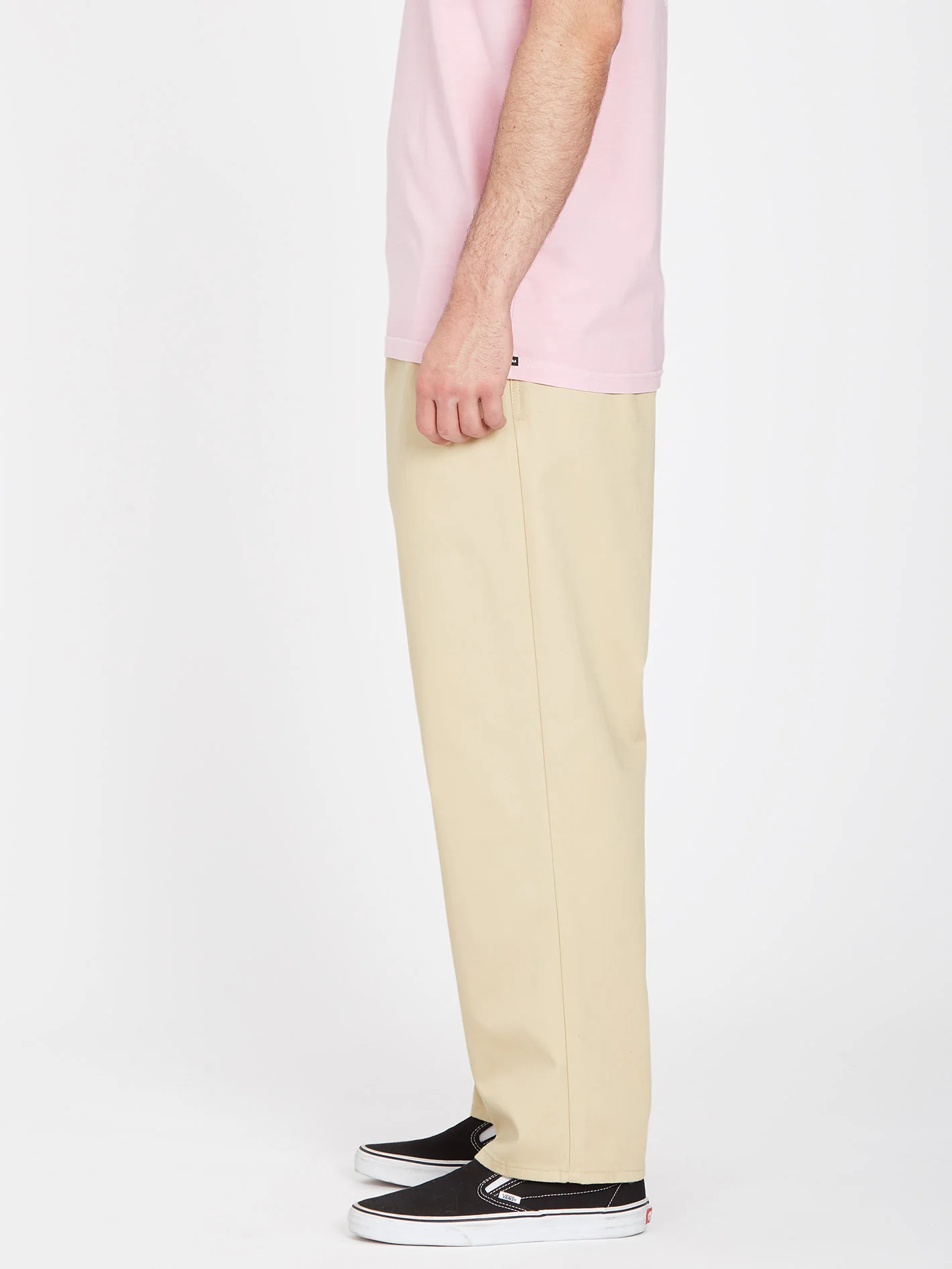 Pleated Chino Trousers - ALMOND - Image 5