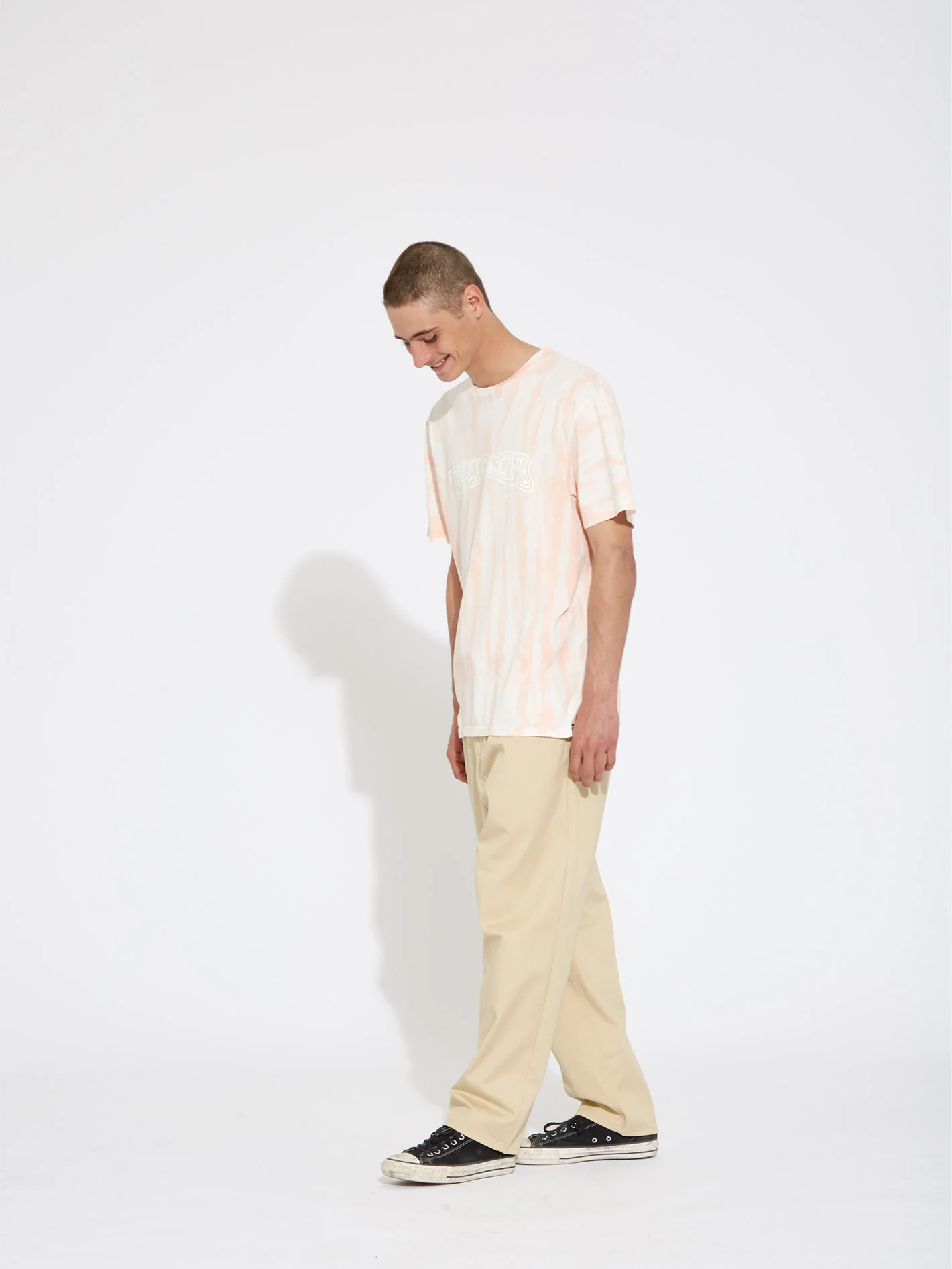 Pleated Chino Trousers - ALMOND - Image 8