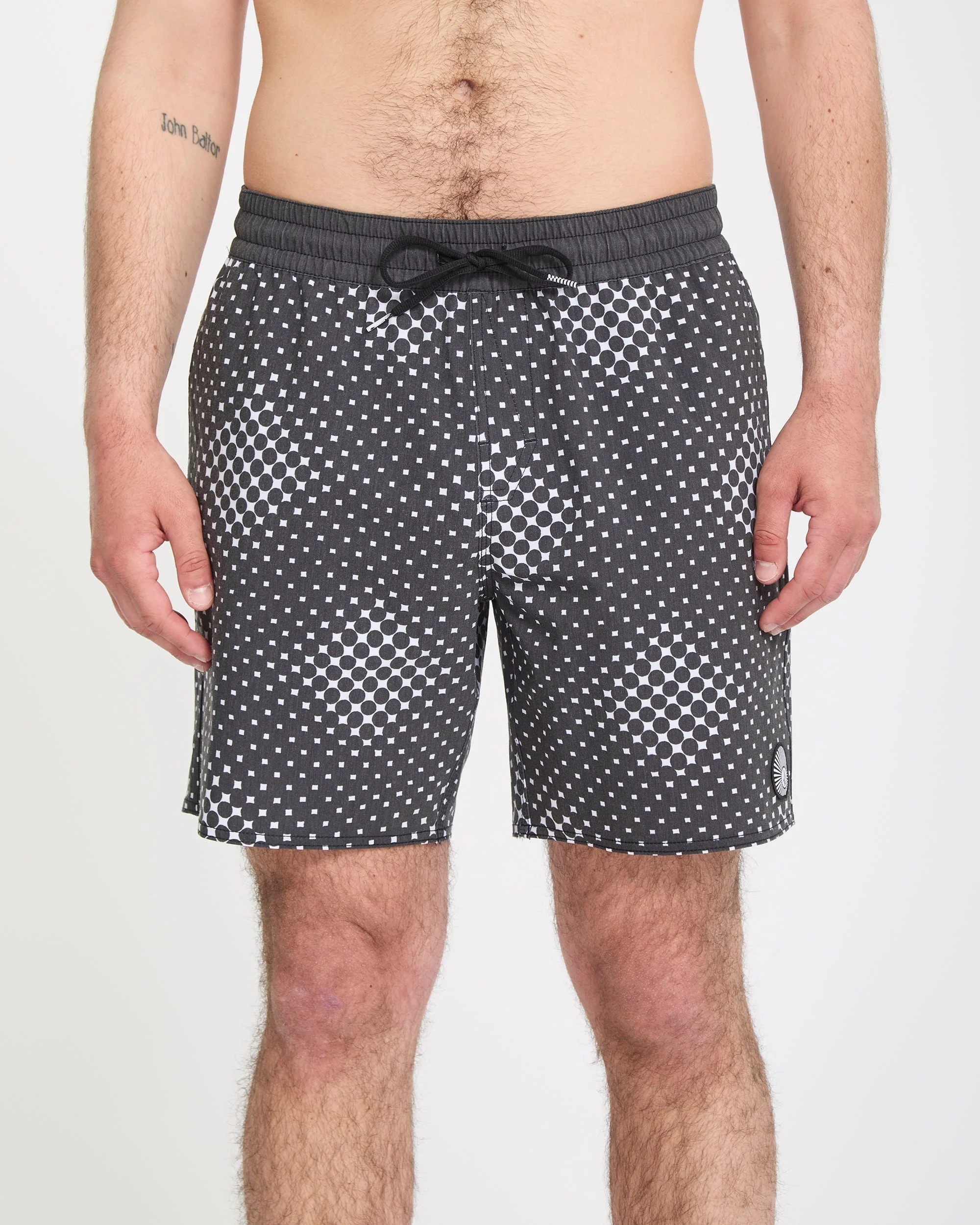 Psyche Cotton Trunk 17" Boardshort - Matte Black - Image 3