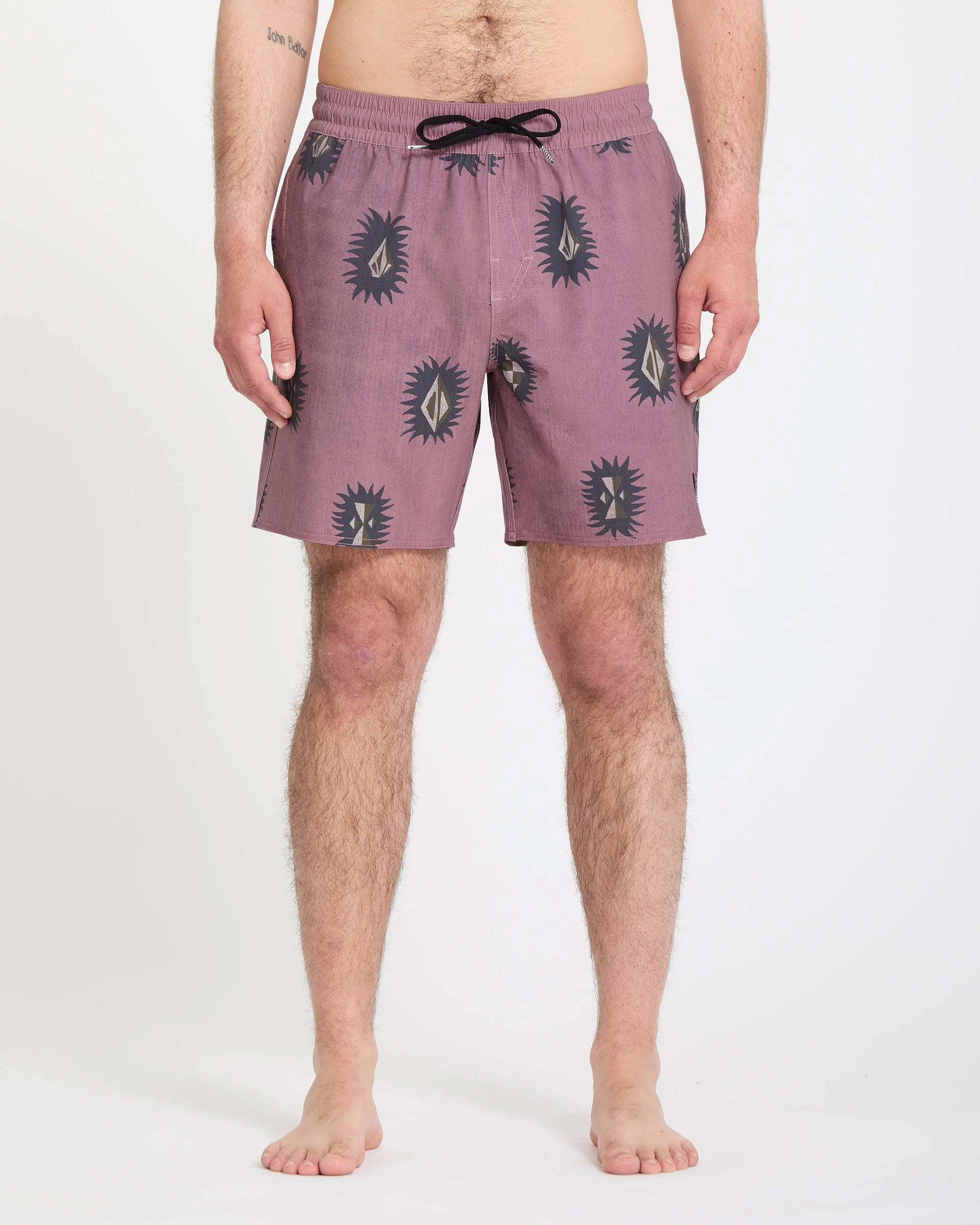 Psyche Cotton Trunk 17" Boardshort - Stone Rose