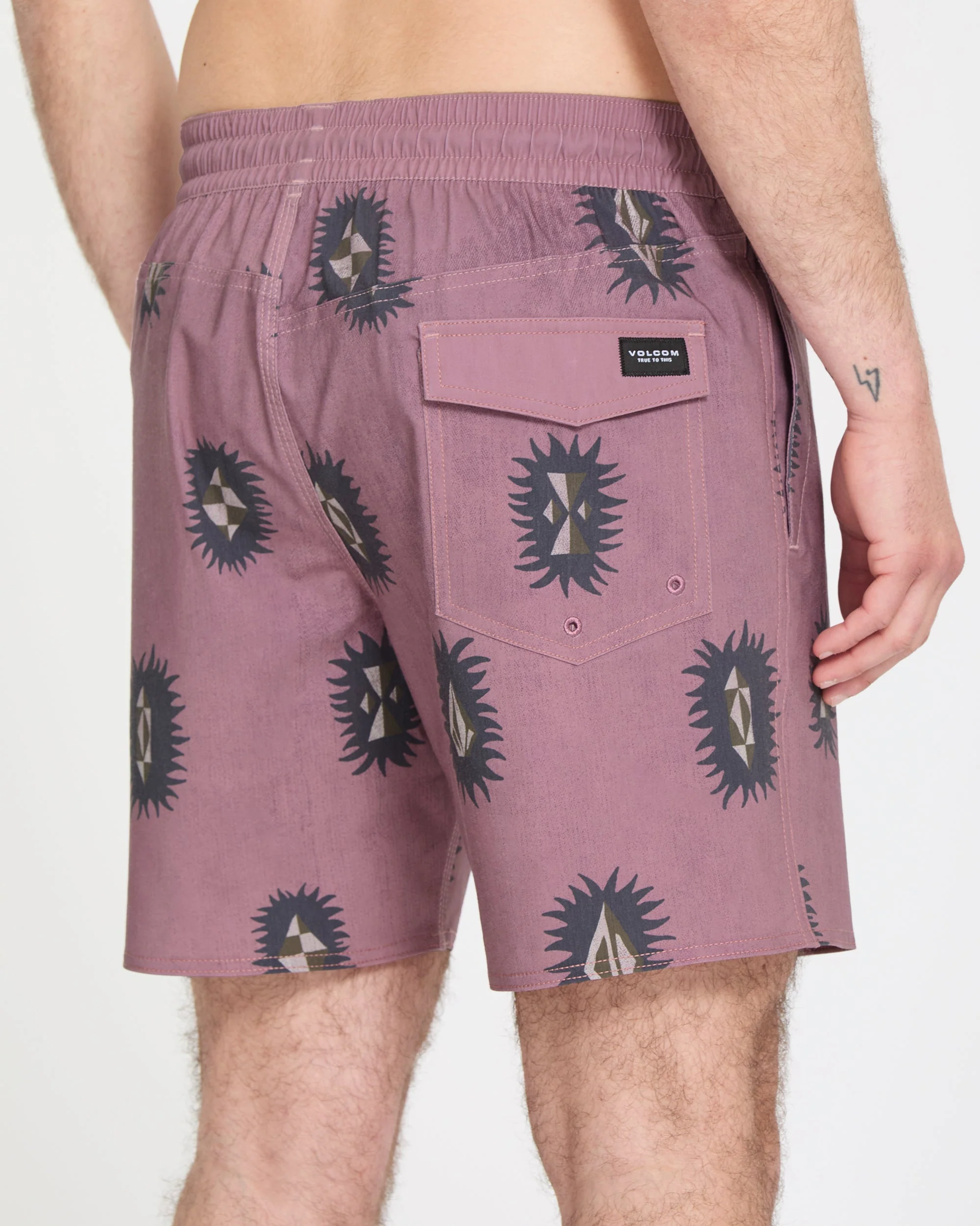 Psyche Cotton Trunk 17" Boardshort - Stone Rose - Image 5