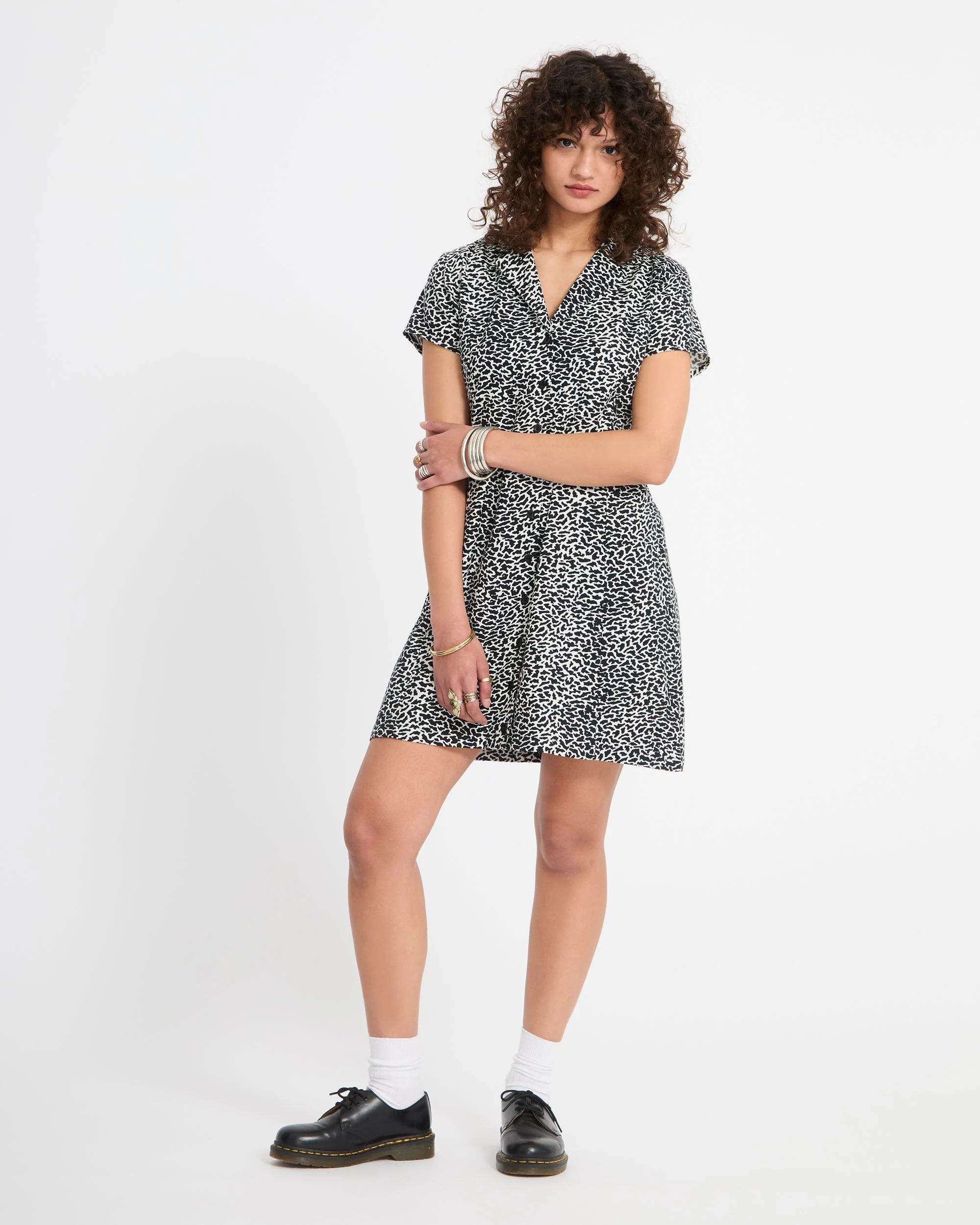 Rawly Dress - Black White - Image 5