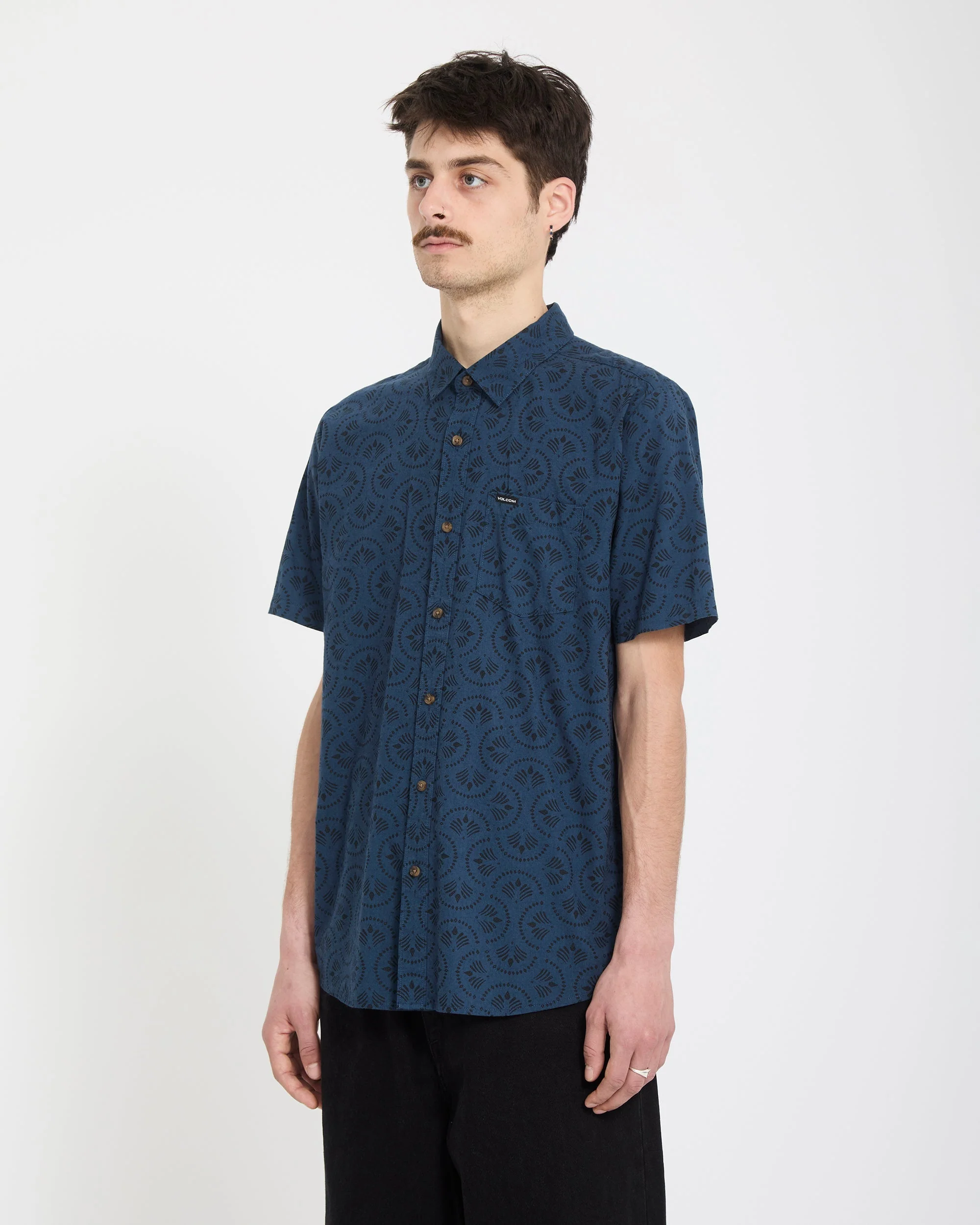 Scaler Stone Woven Shirt - Midnight Blue - Image 3
