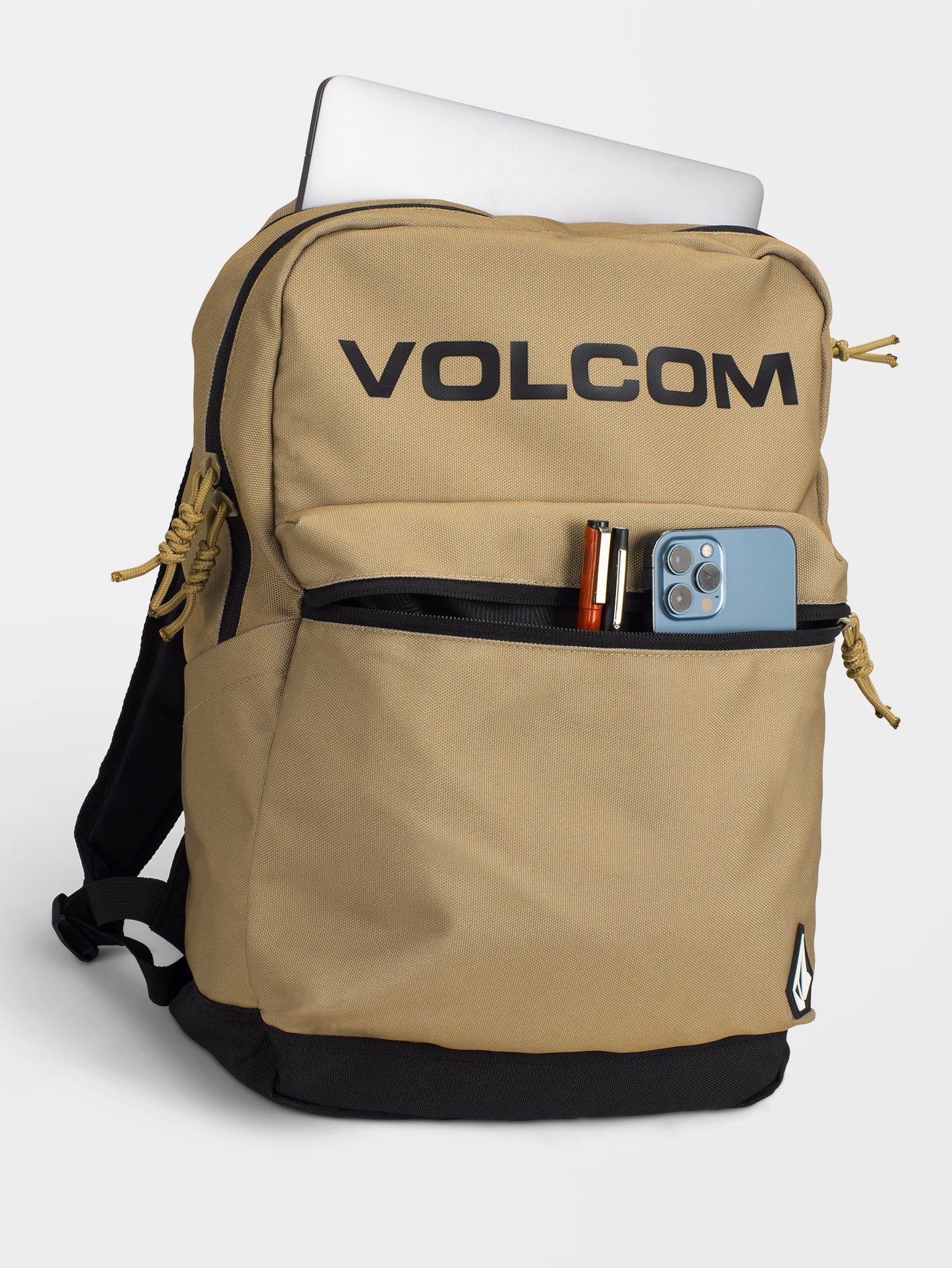 School Backpack - Dark Khaki - Image 3