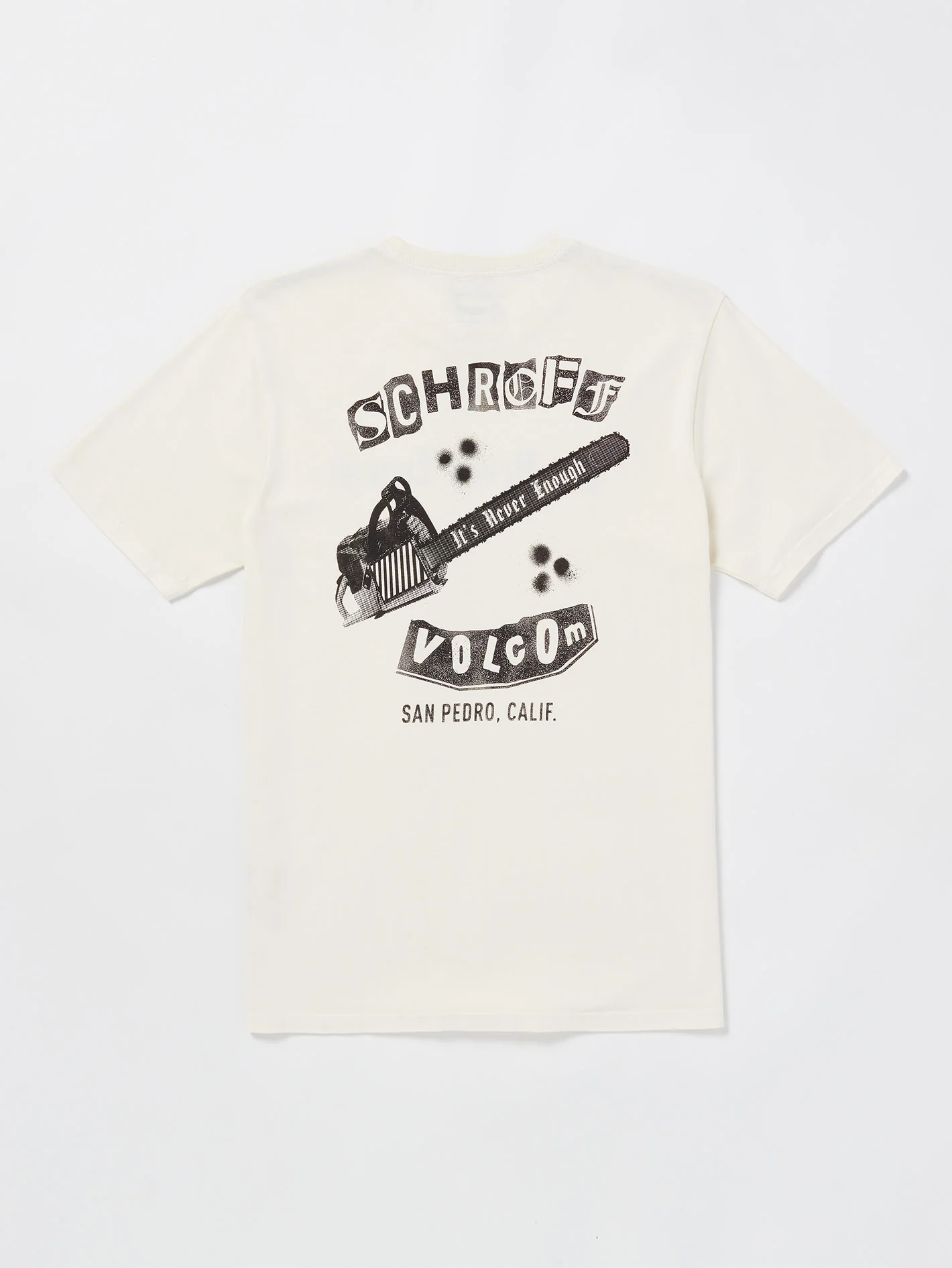 Schroff X Volcom Chainshaw T-Shirt - Off White - Image 2