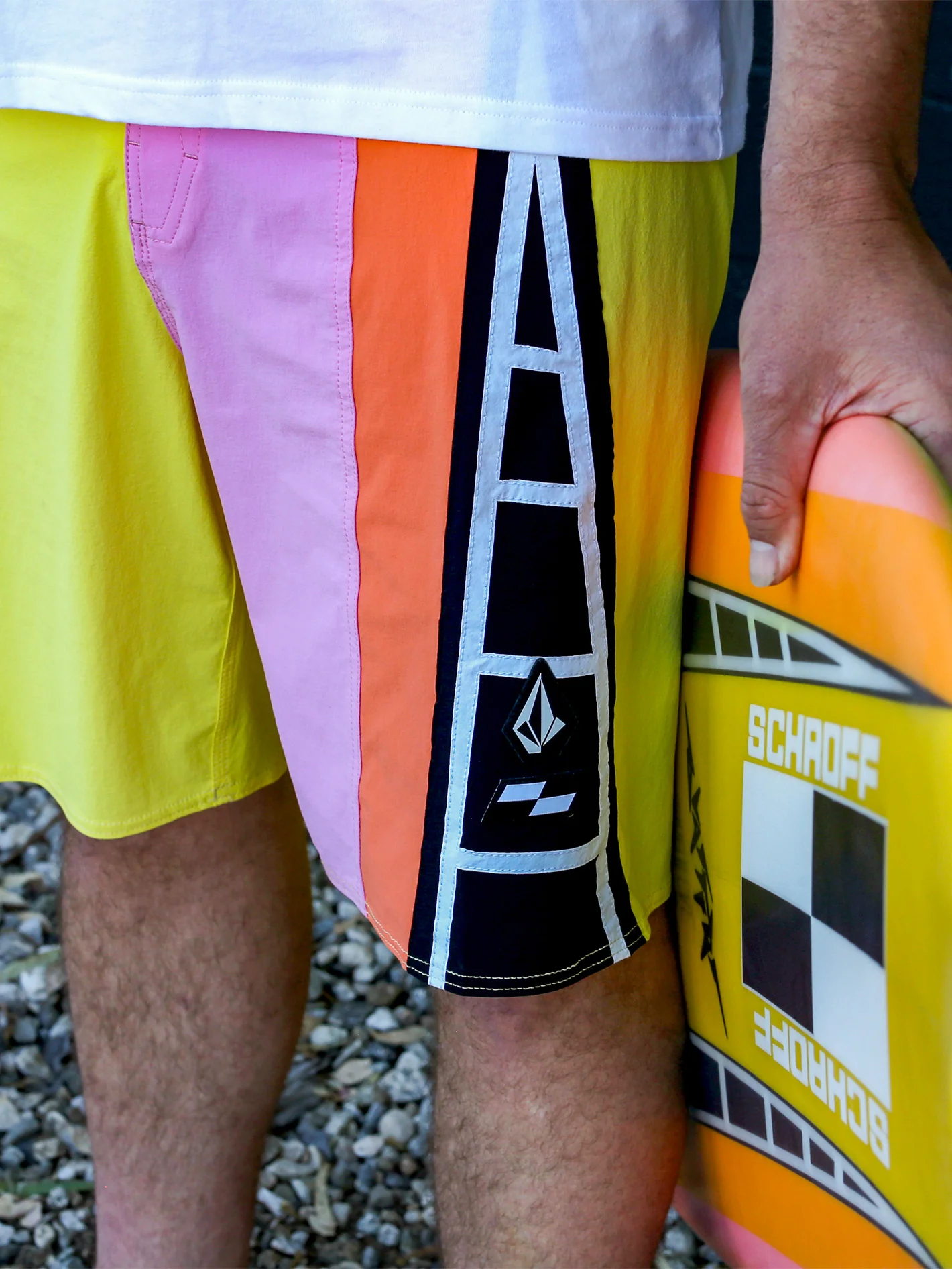 Schroff X Volcom Liberators 20" Boardshort - Blazing Yellow - Image 2