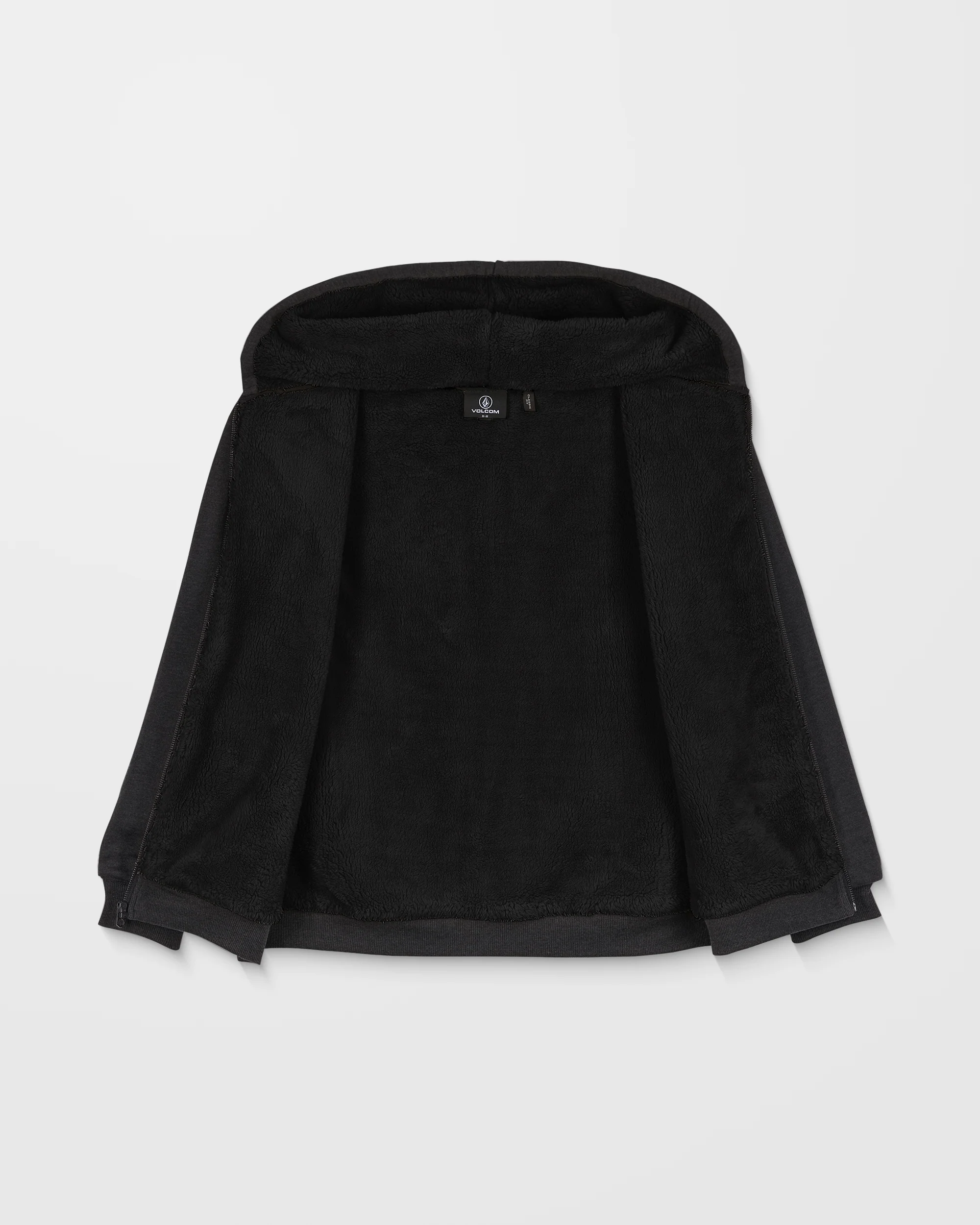 Single Stone Sherpa Lined Zip Hoodie - Heather Black - Image 10