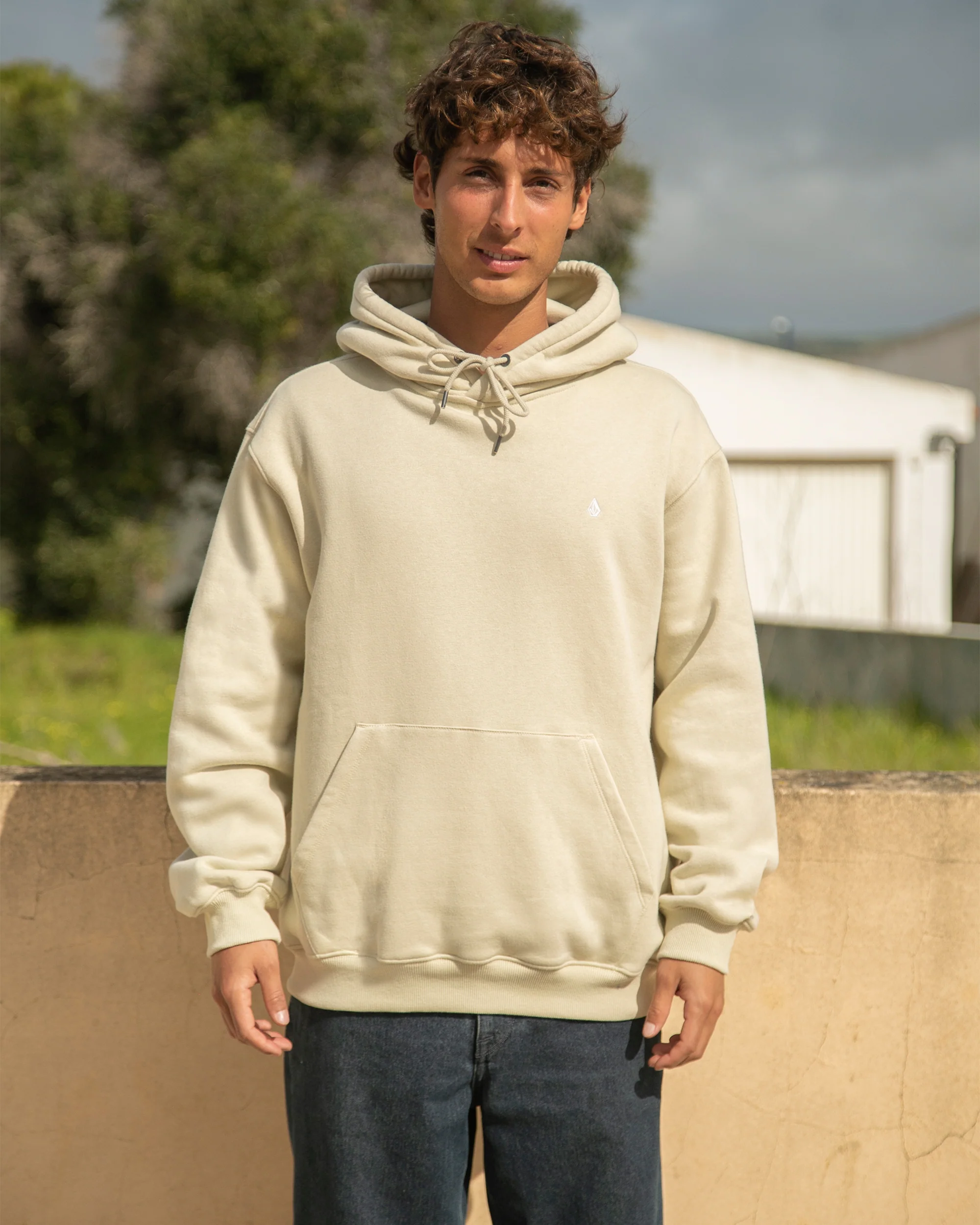 Single Stone Hoodie - Light Beige - Image 4
