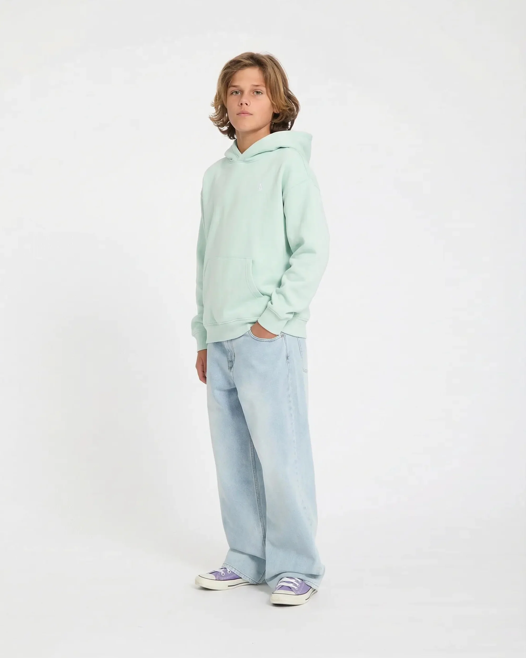 Single Stone Hoodie - Pale Aqua - (KIDS) - Image 5