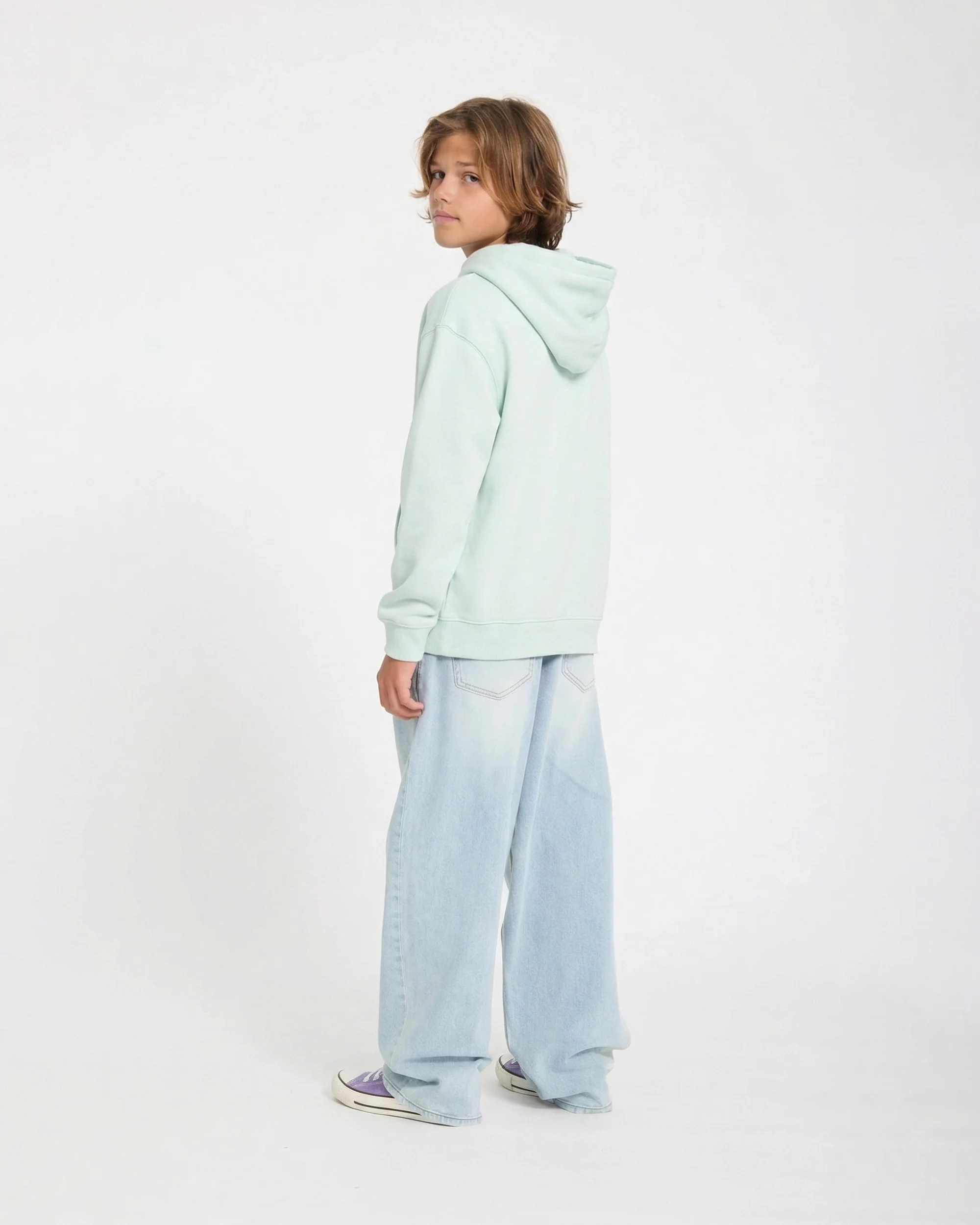 Single Stone Hoodie - Pale Aqua - (KIDS) - Image 6