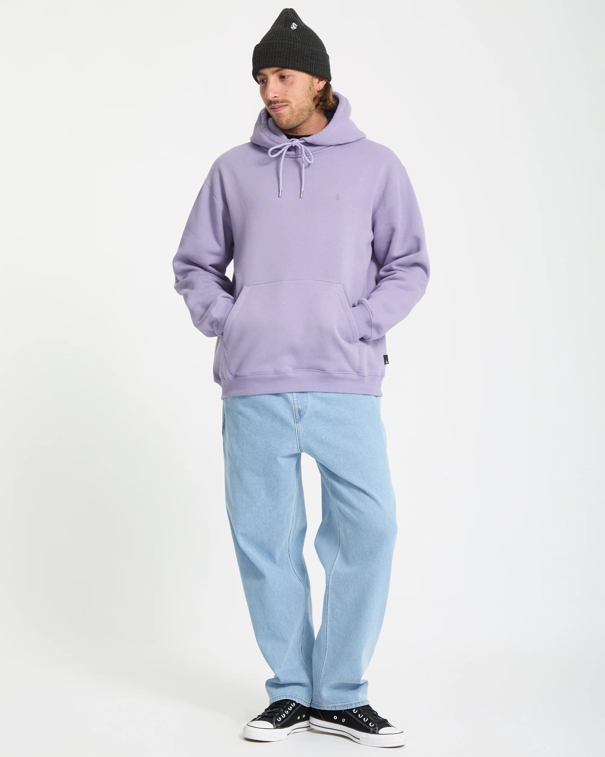 Single Stone Hoodie - Purple Ash - Image 7